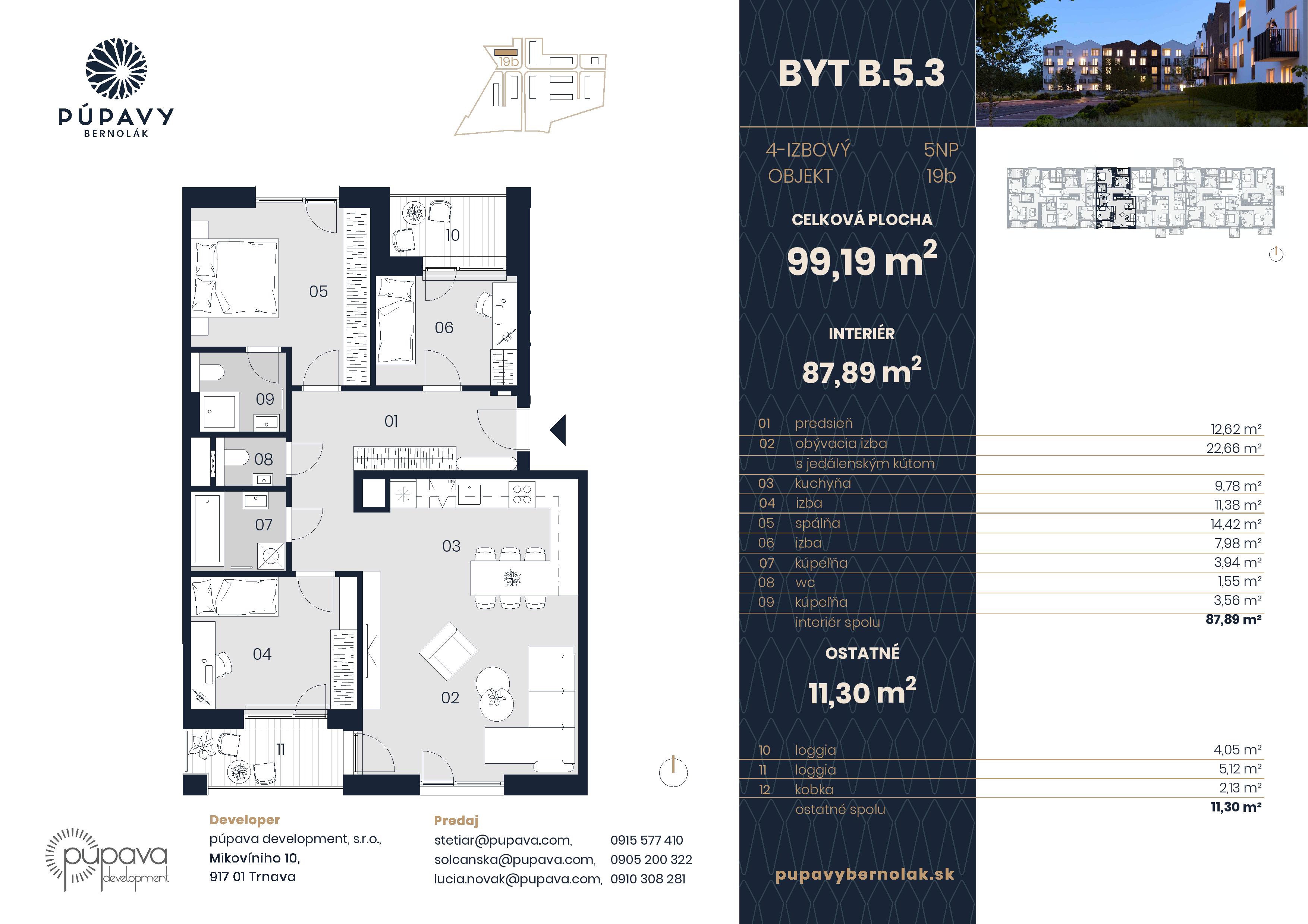 Púpavy Bernolák - 19-B5.3 - Pôdorys
