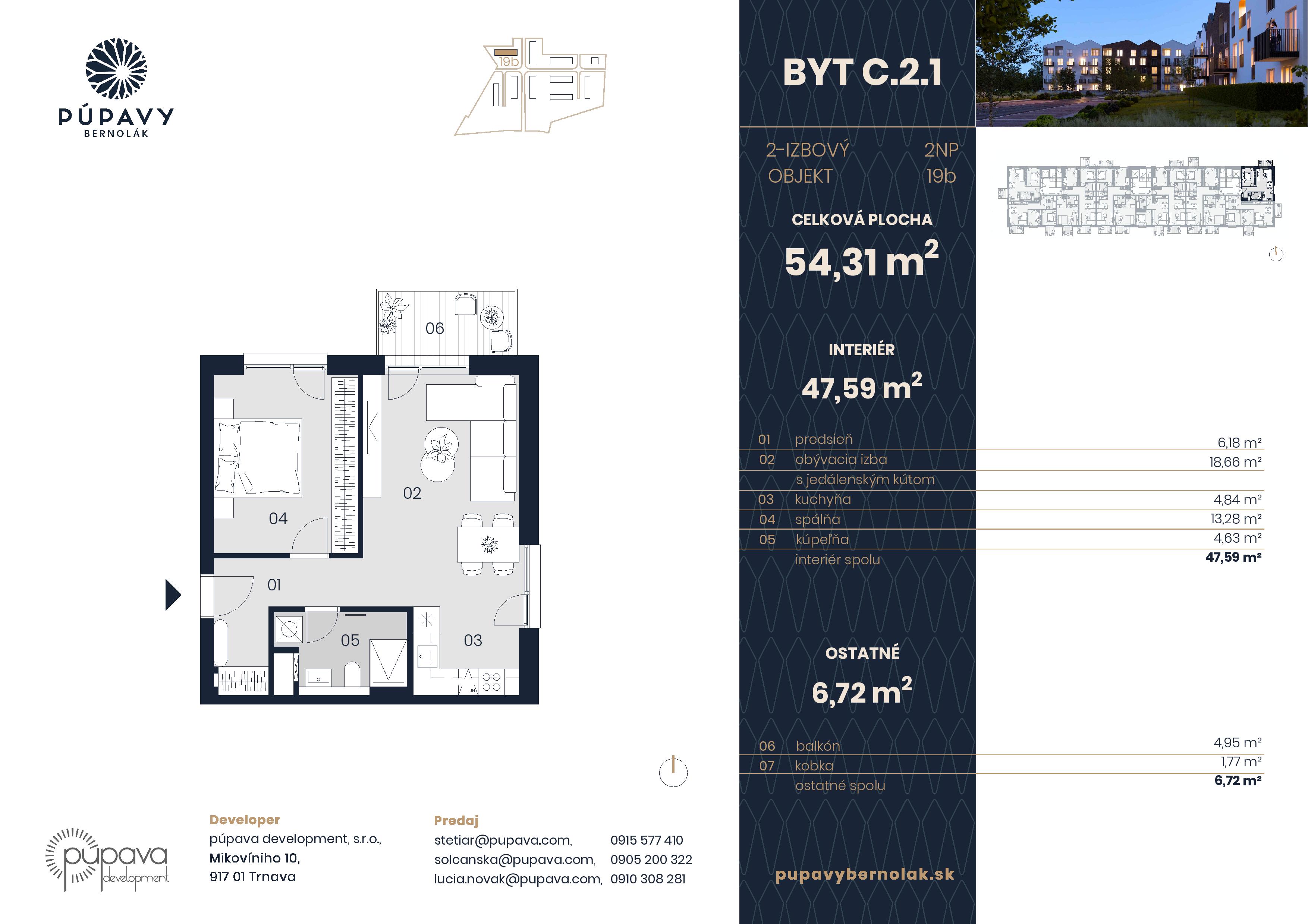 Púpavy Bernolák - 19-C2.1 - Pôdorys