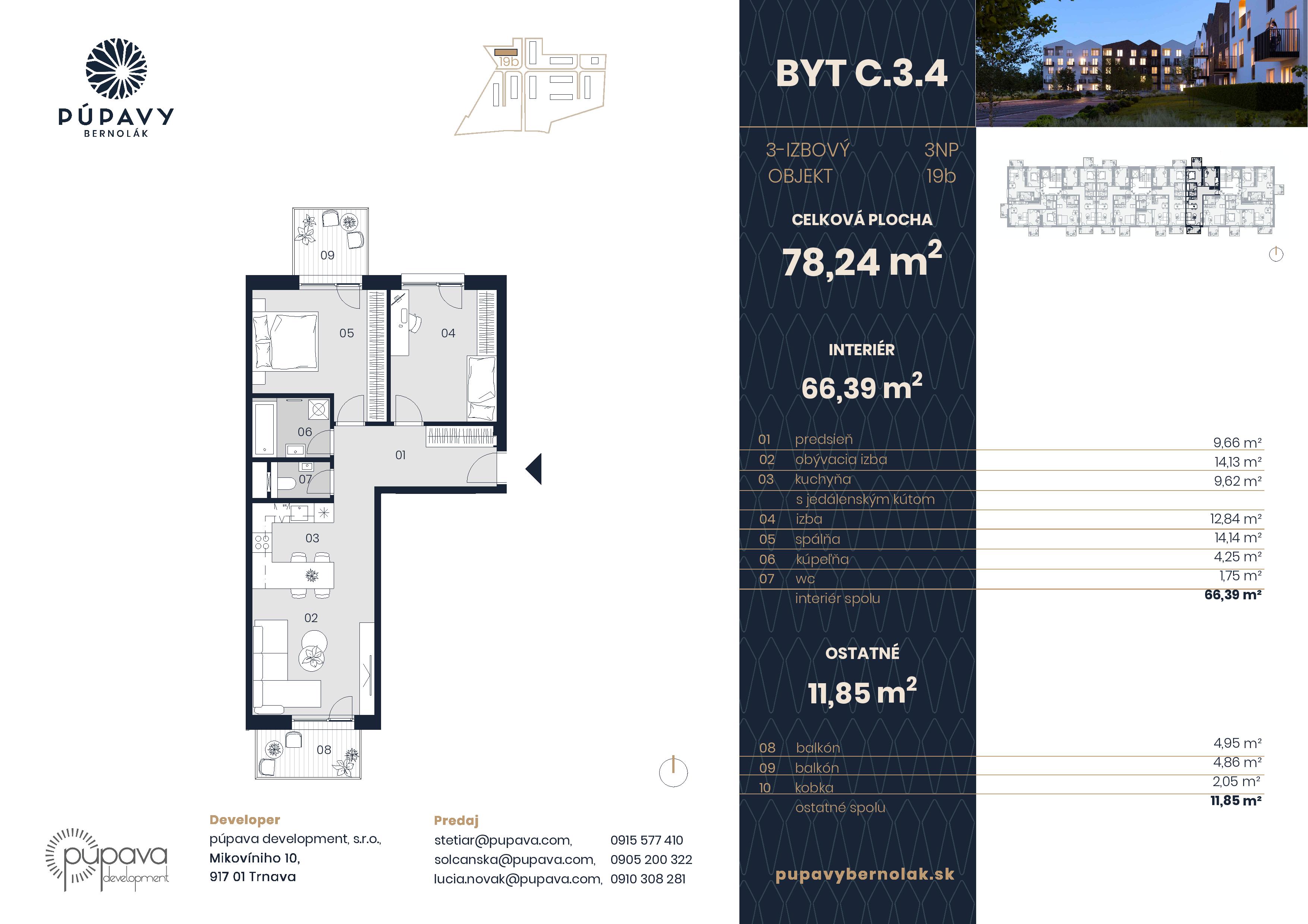 Púpavy Bernolák - 19-C3.4 - Pôdorys