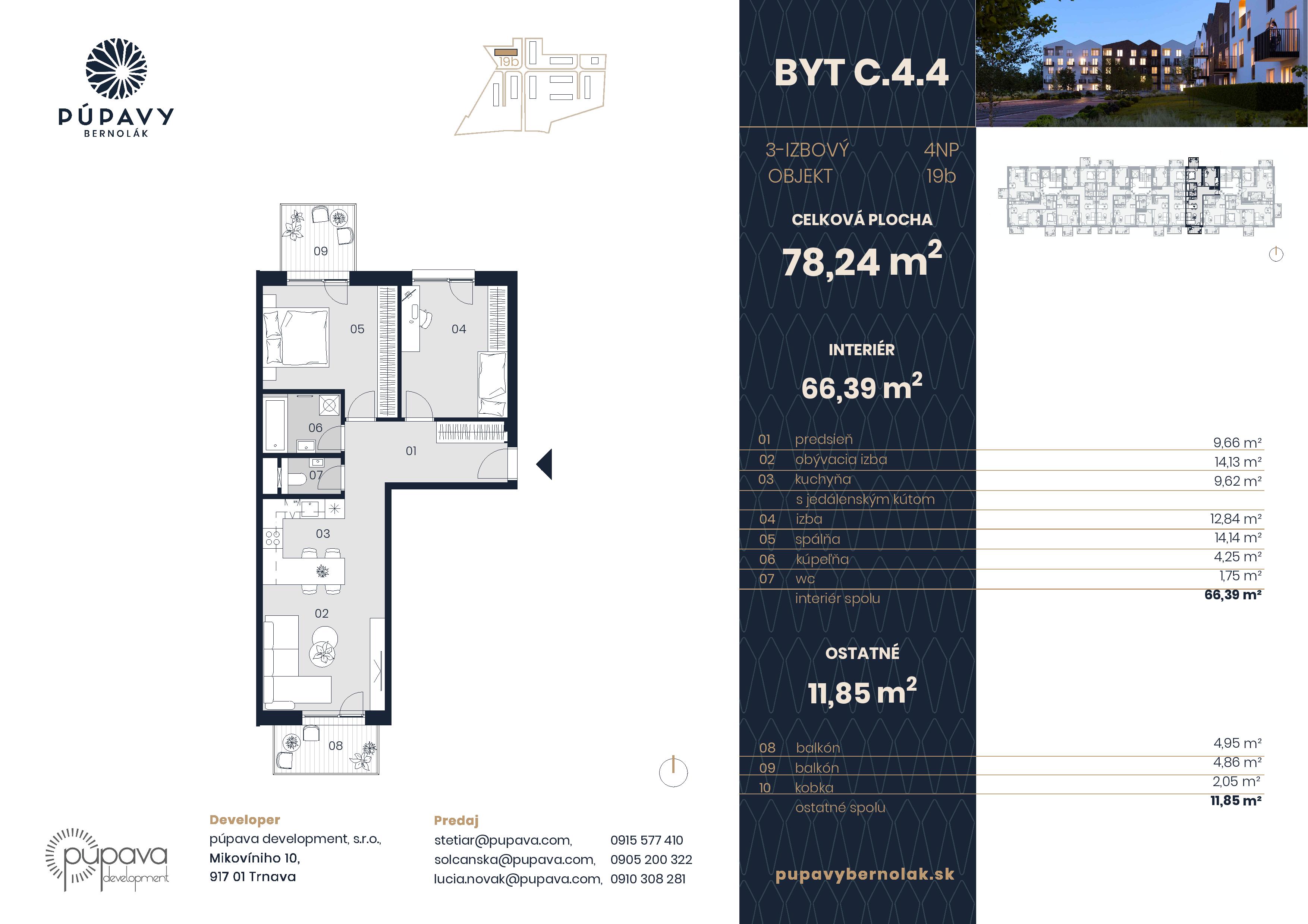 Púpavy Bernolák - 19-C4.4 - Pôdorys