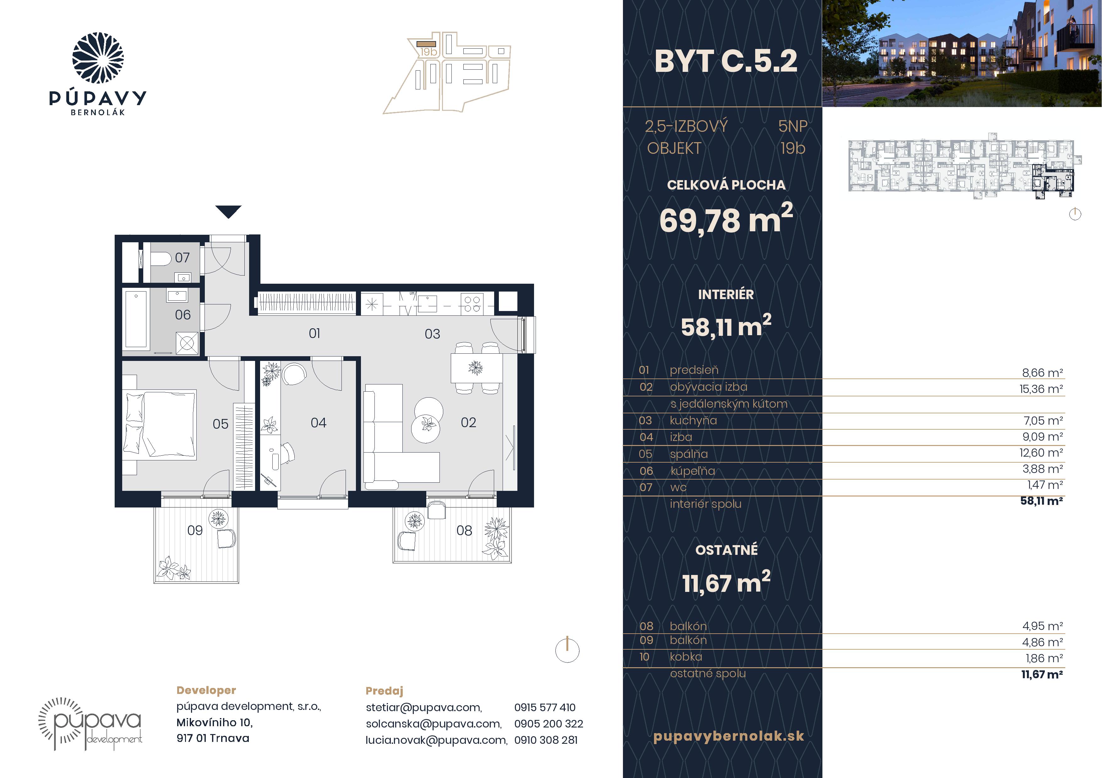 Púpavy Bernolák - 19-C5.2 - Pôdorys