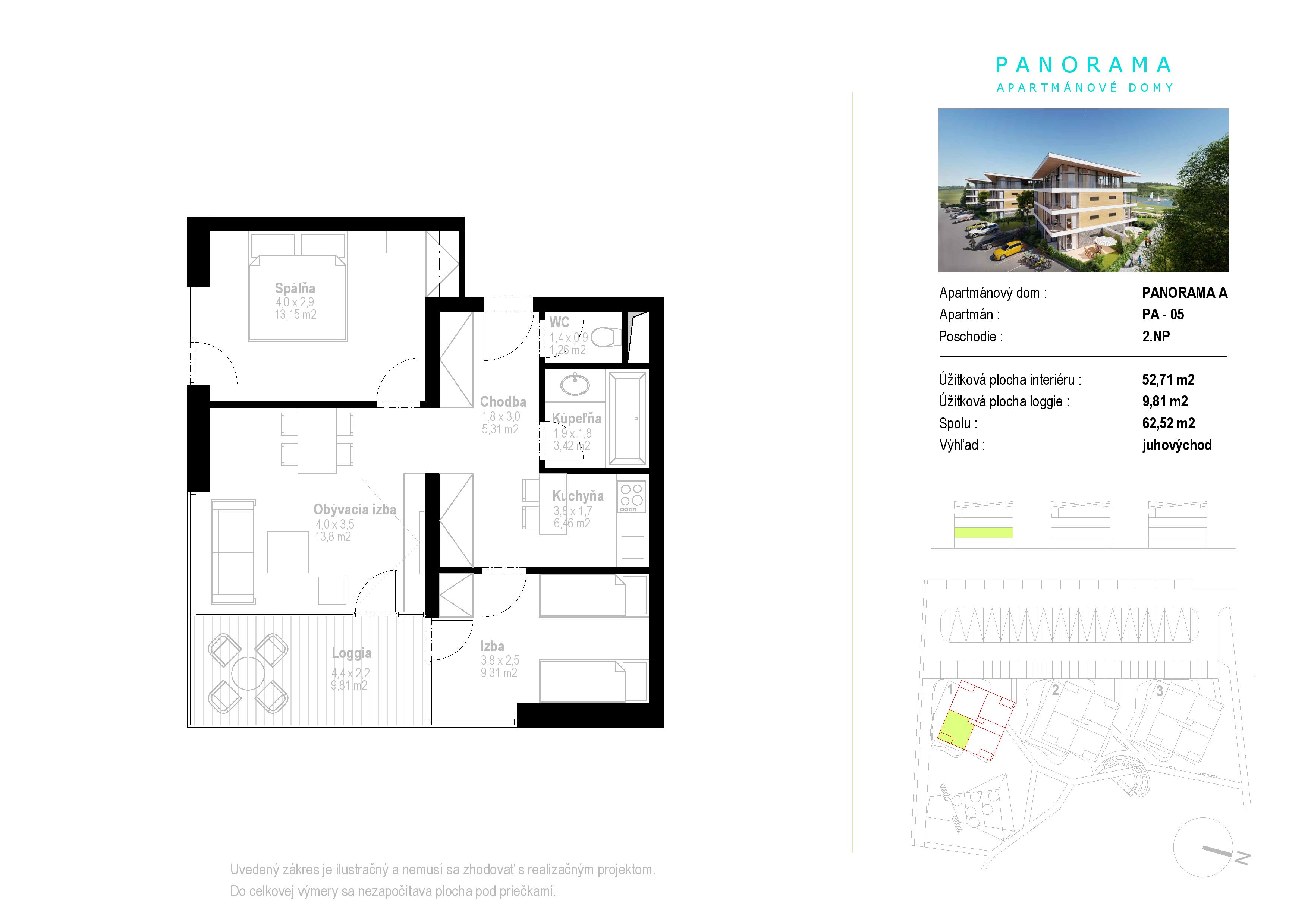 Apartmány Panorama - A5 - Pôdorys