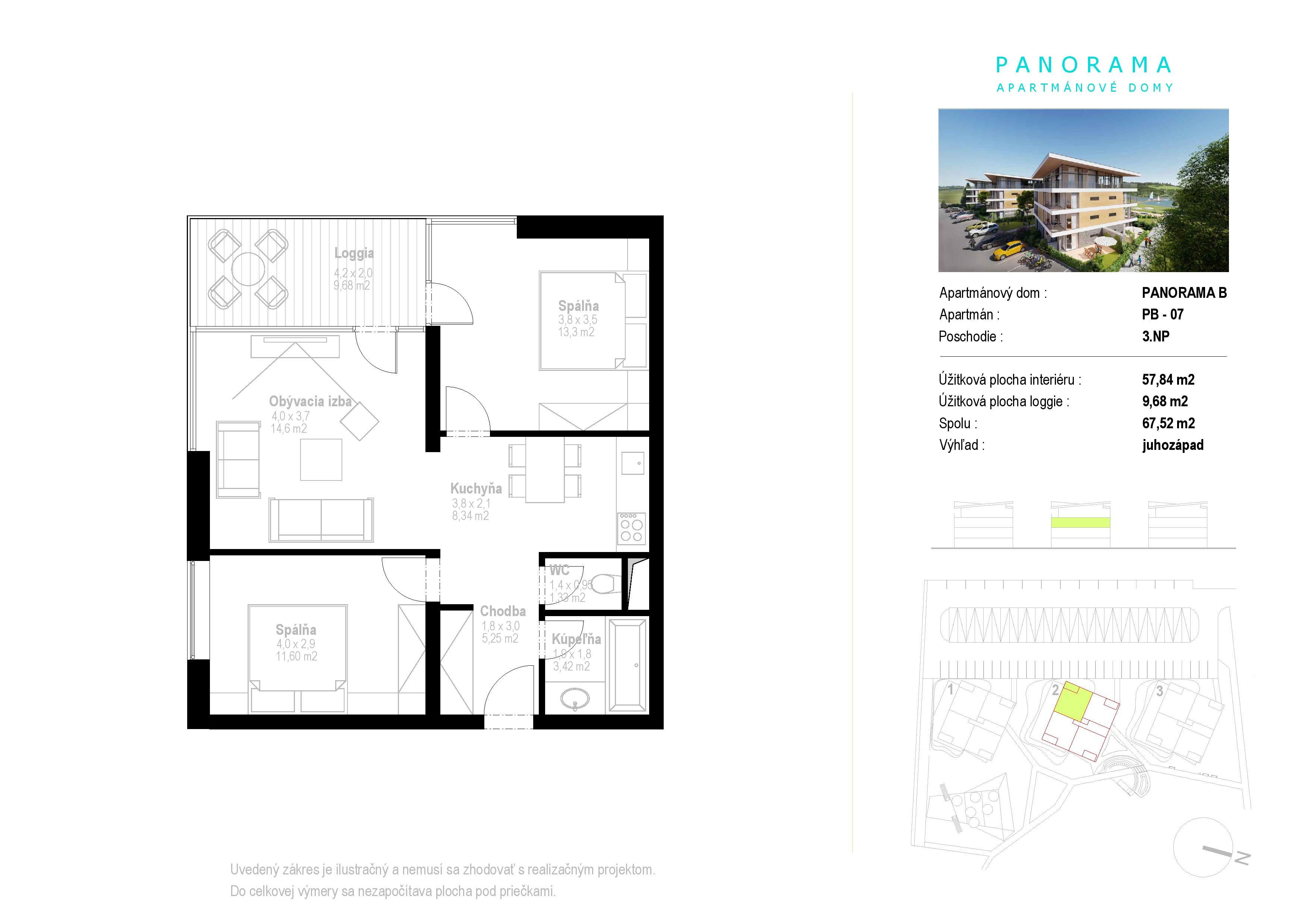 Apartmány Panorama - B7 - Pôdorys