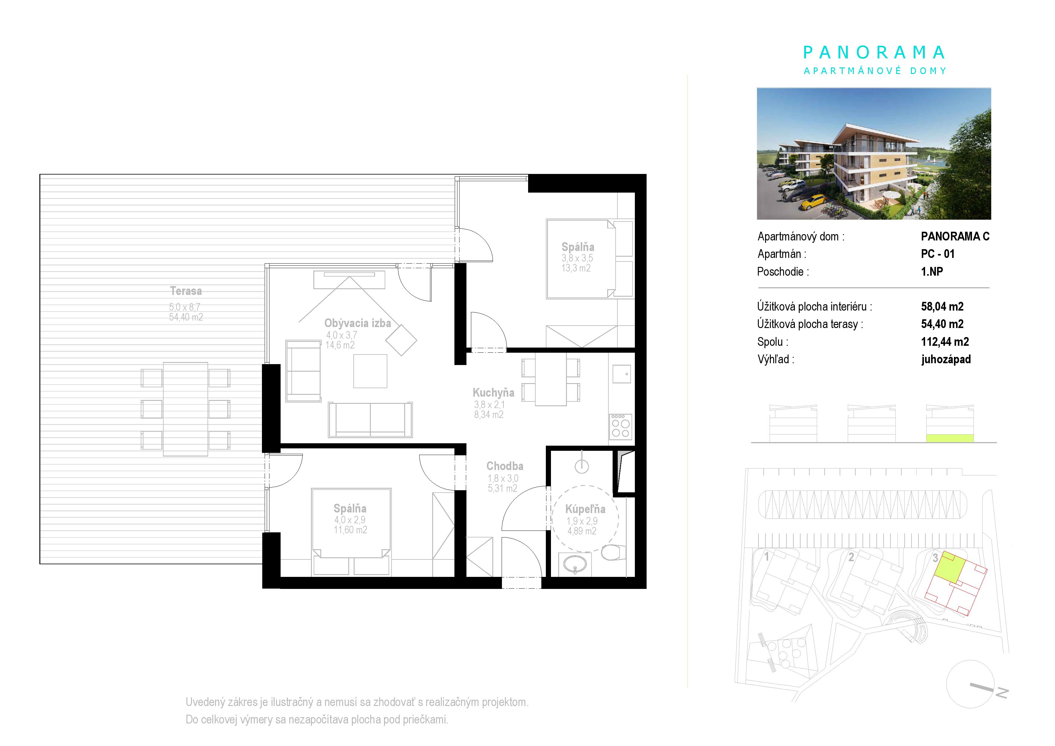 Apartmány Panorama - C1 - Pôdorys