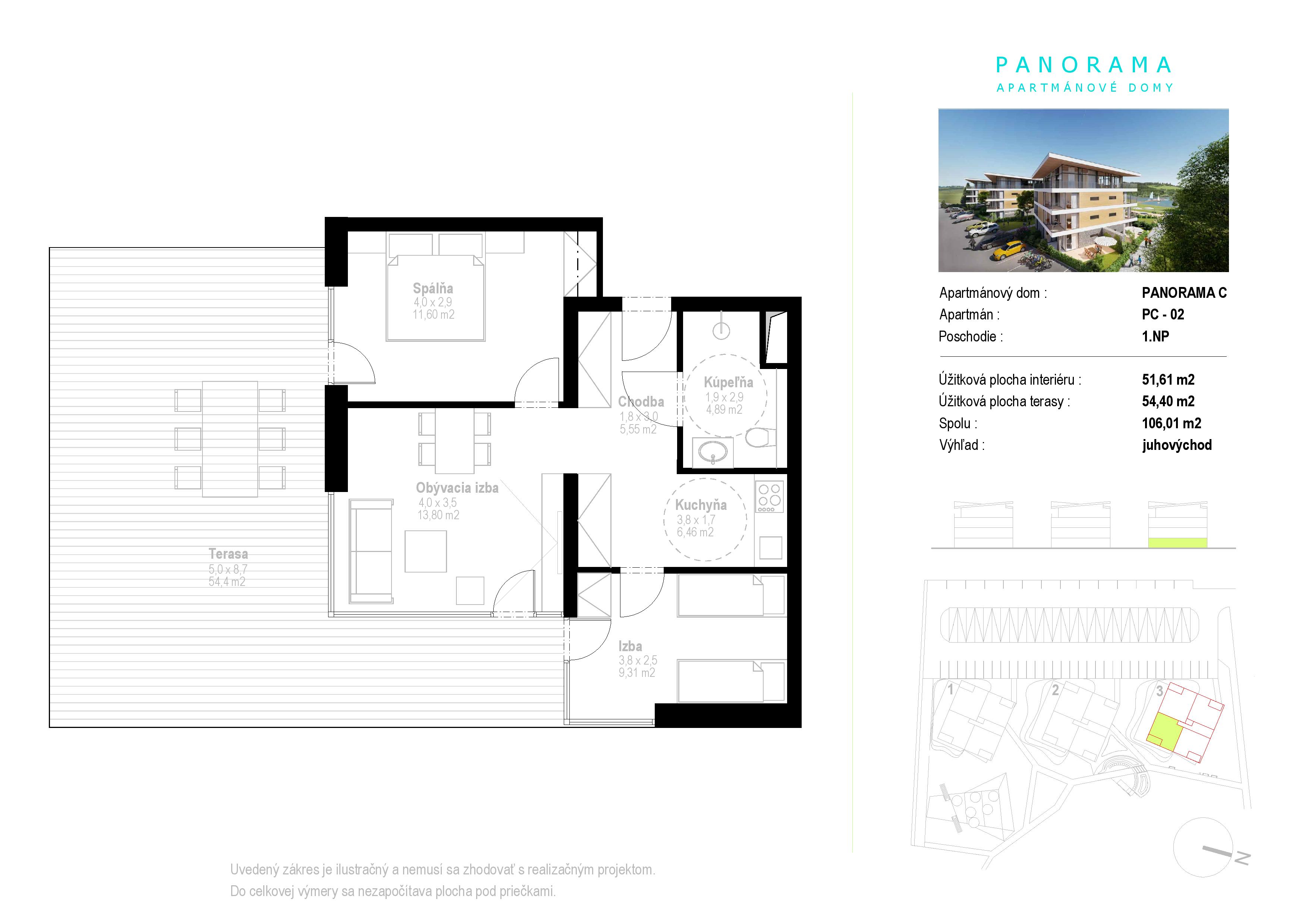 Apartmány Panorama - C2 - Pôdorys