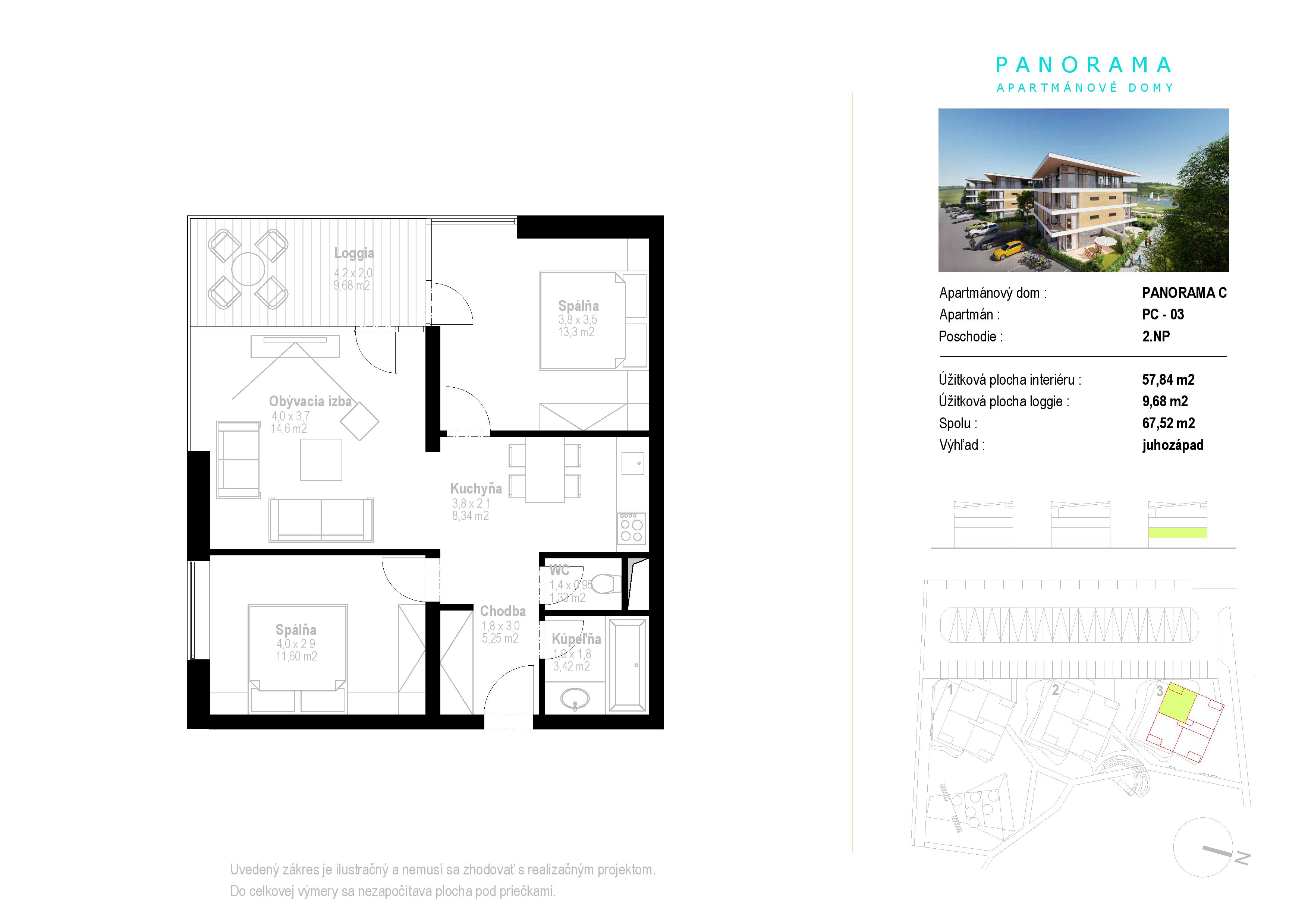 Apartmány Panorama - C3 - Pôdorys