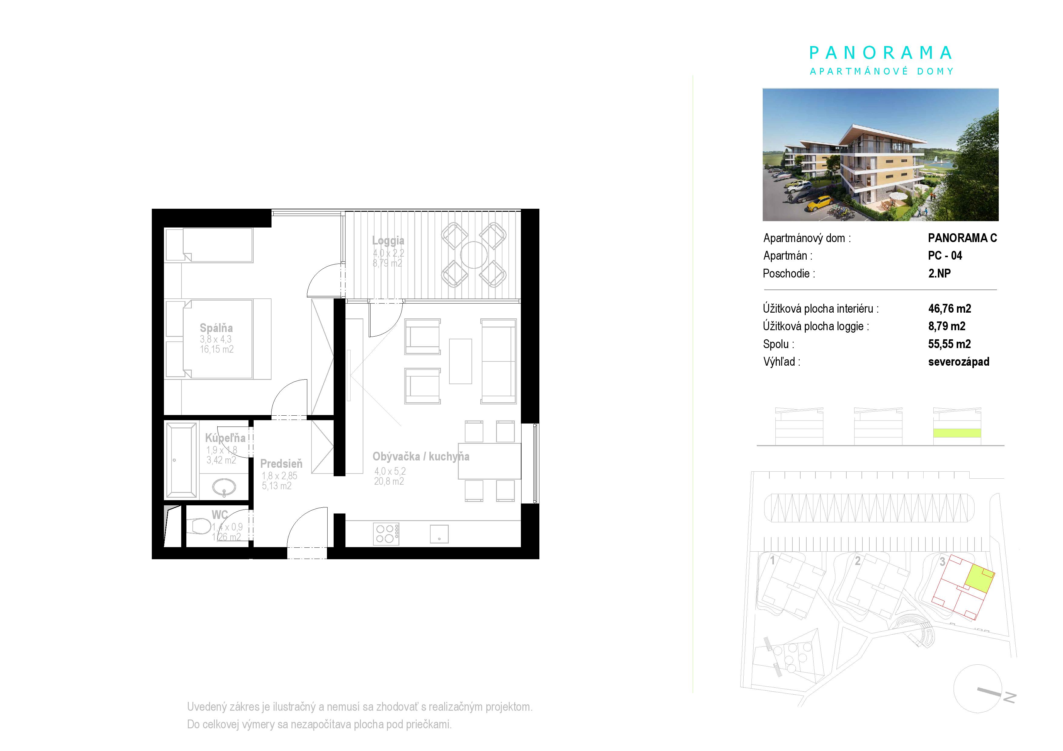 Apartmány Panorama - C4 - Pôdorys
