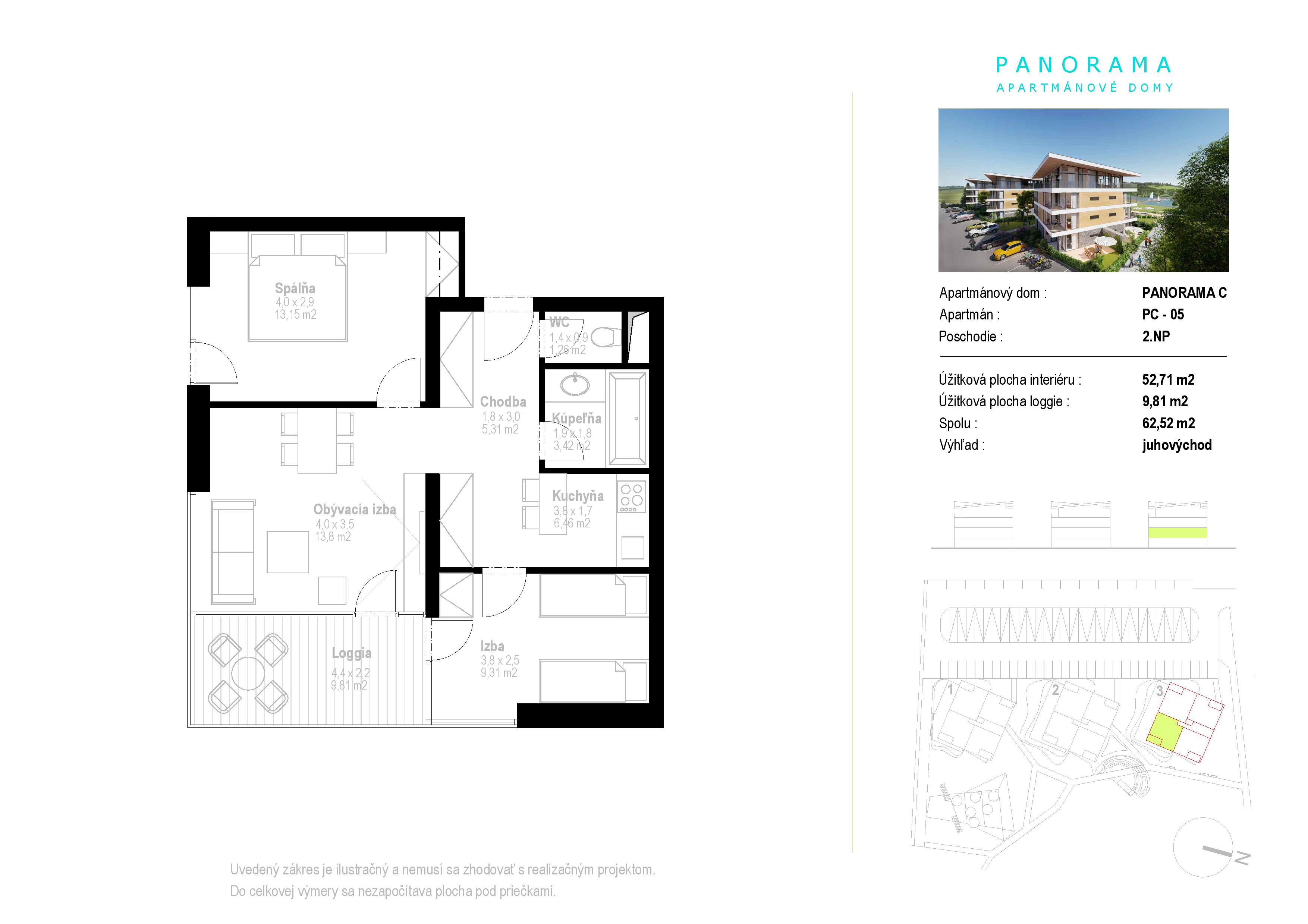 Apartmány Panorama - C5 - Pôdorys