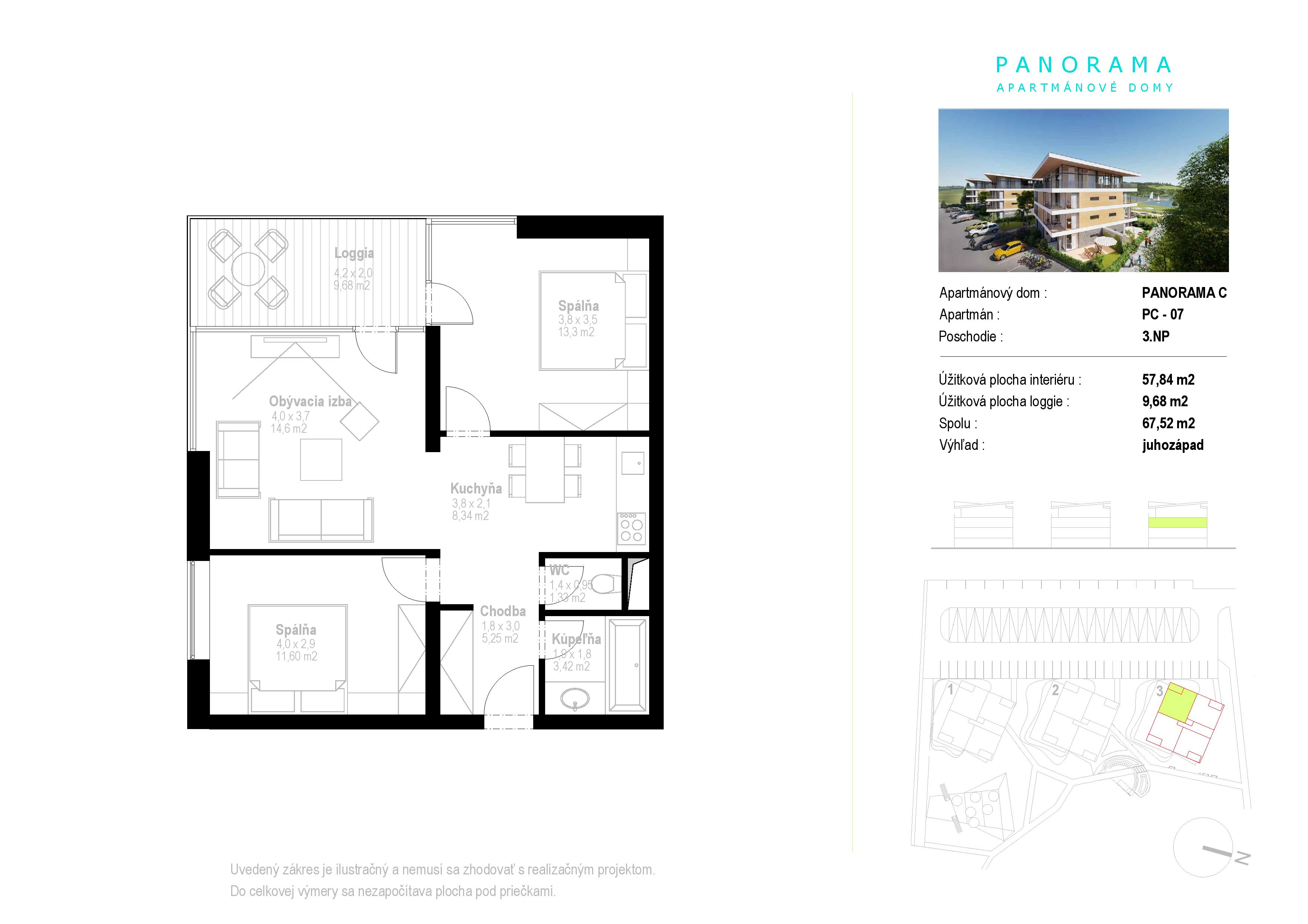Apartmány Panorama - C7 - Pôdorys