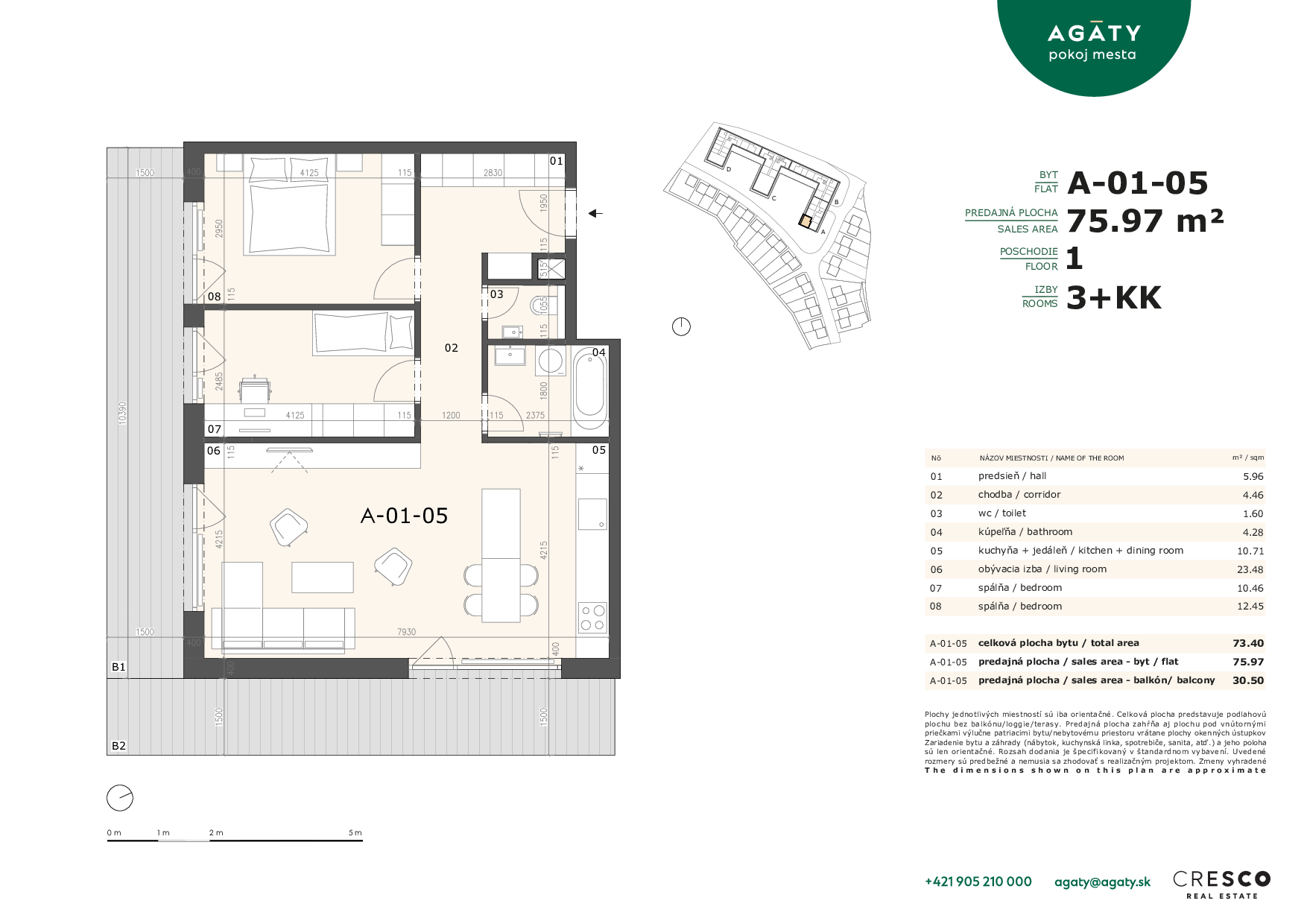 Agáty - A-01-05 - Pôdorys