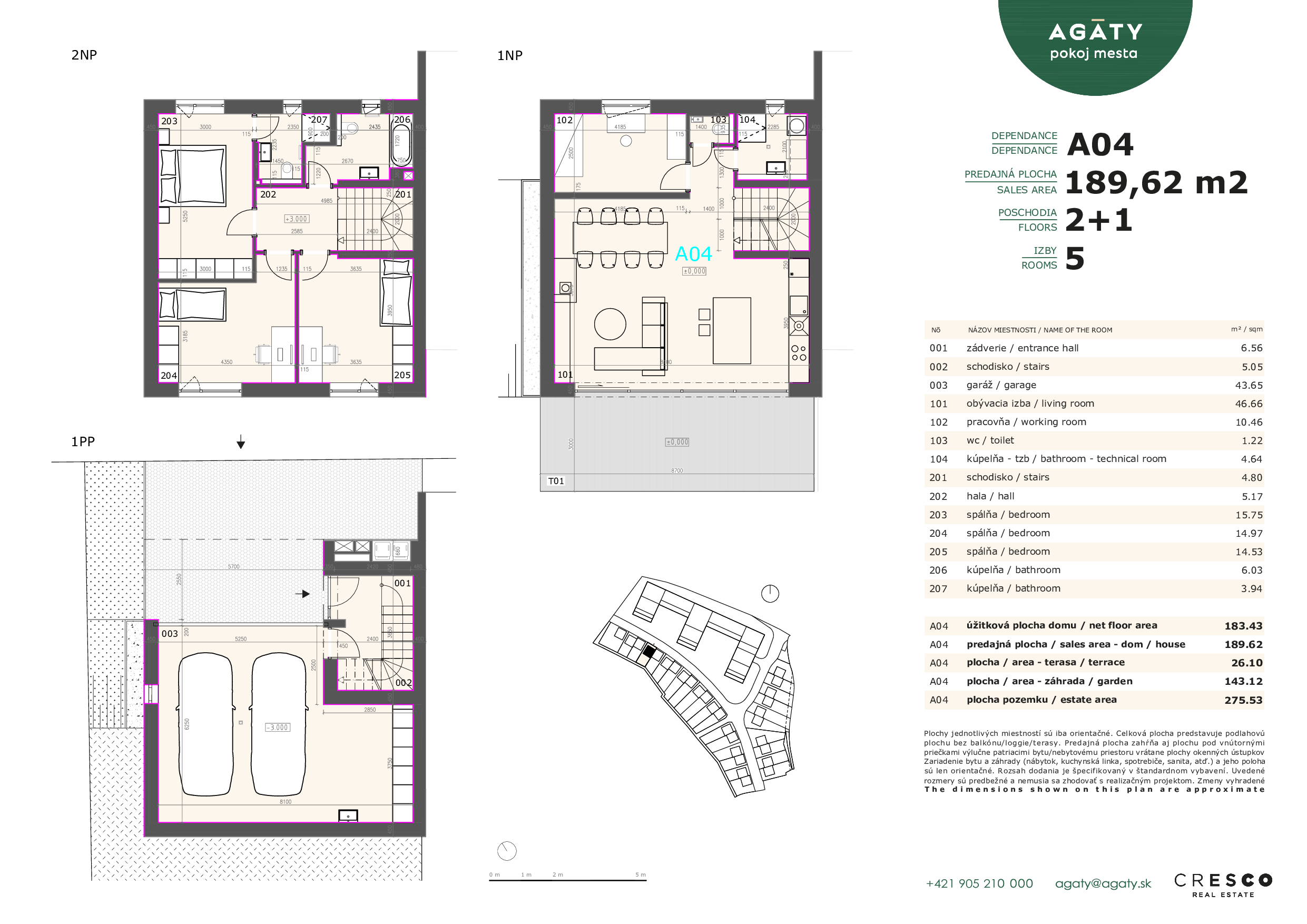 Agáty - A04 - Pôdorys