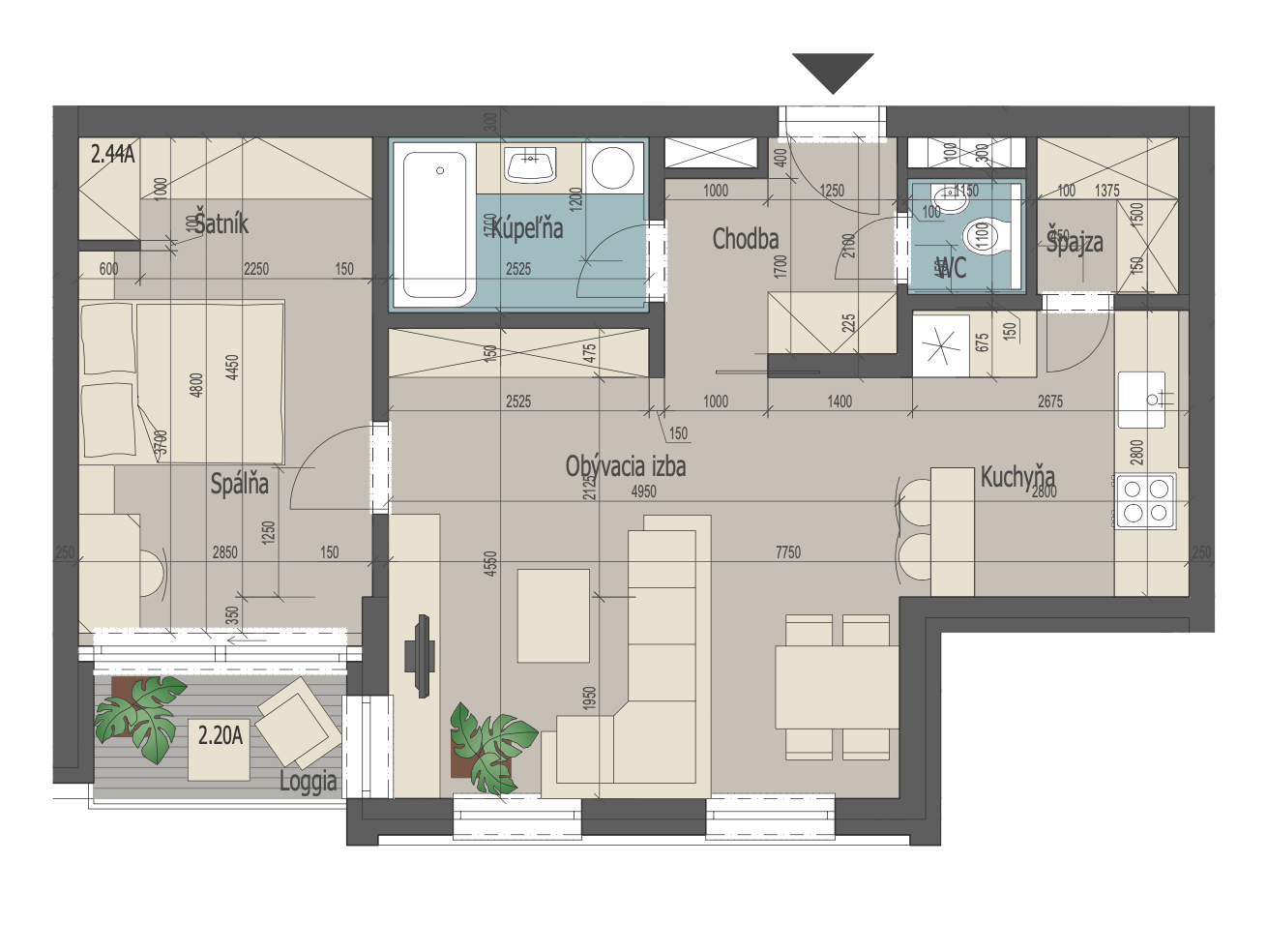 Bella Vita Residence - 4.02F - Pôdorys
