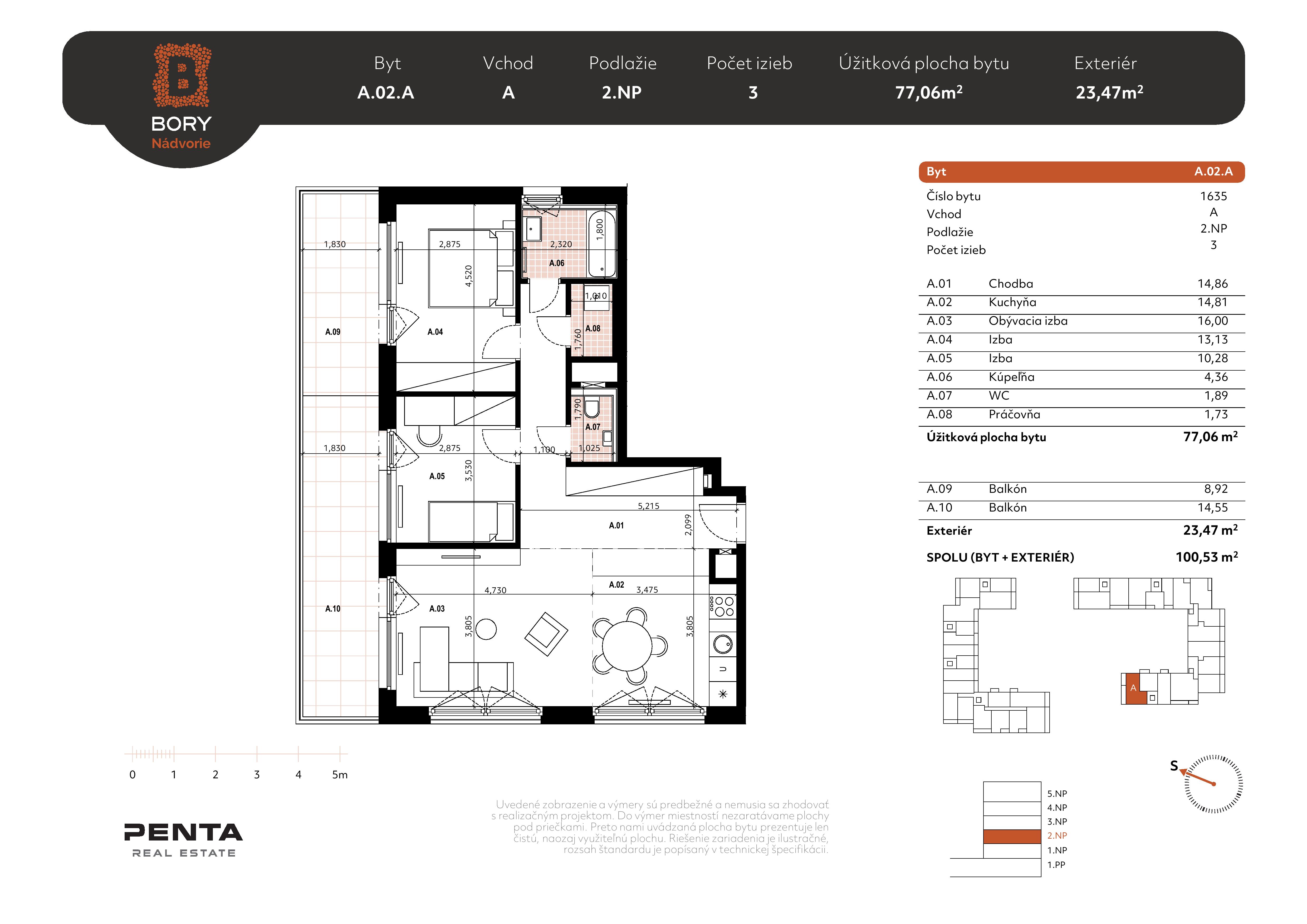 Bory - A.02.A - Pôdorys