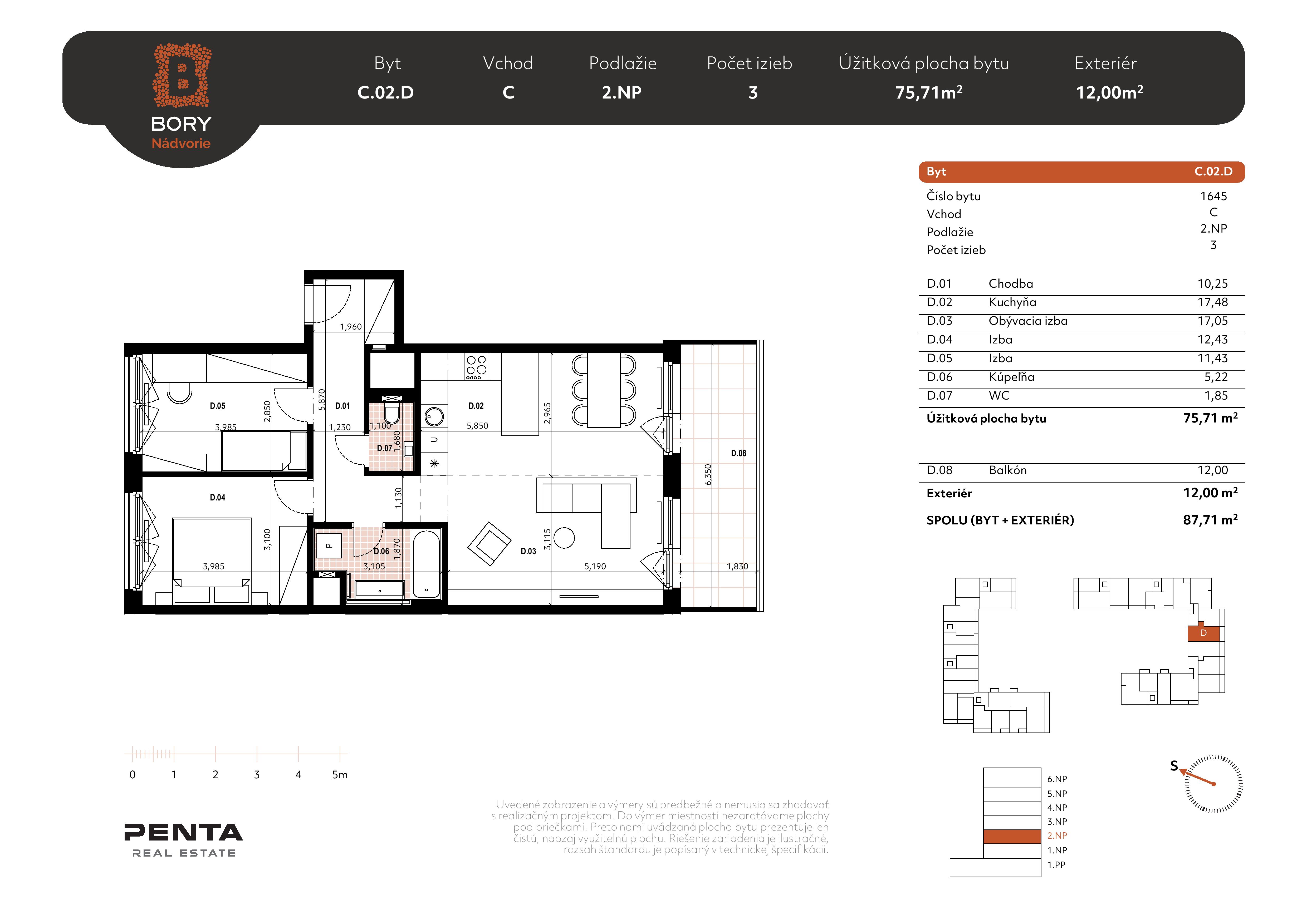 Bory - C.02.D - Pôdorys