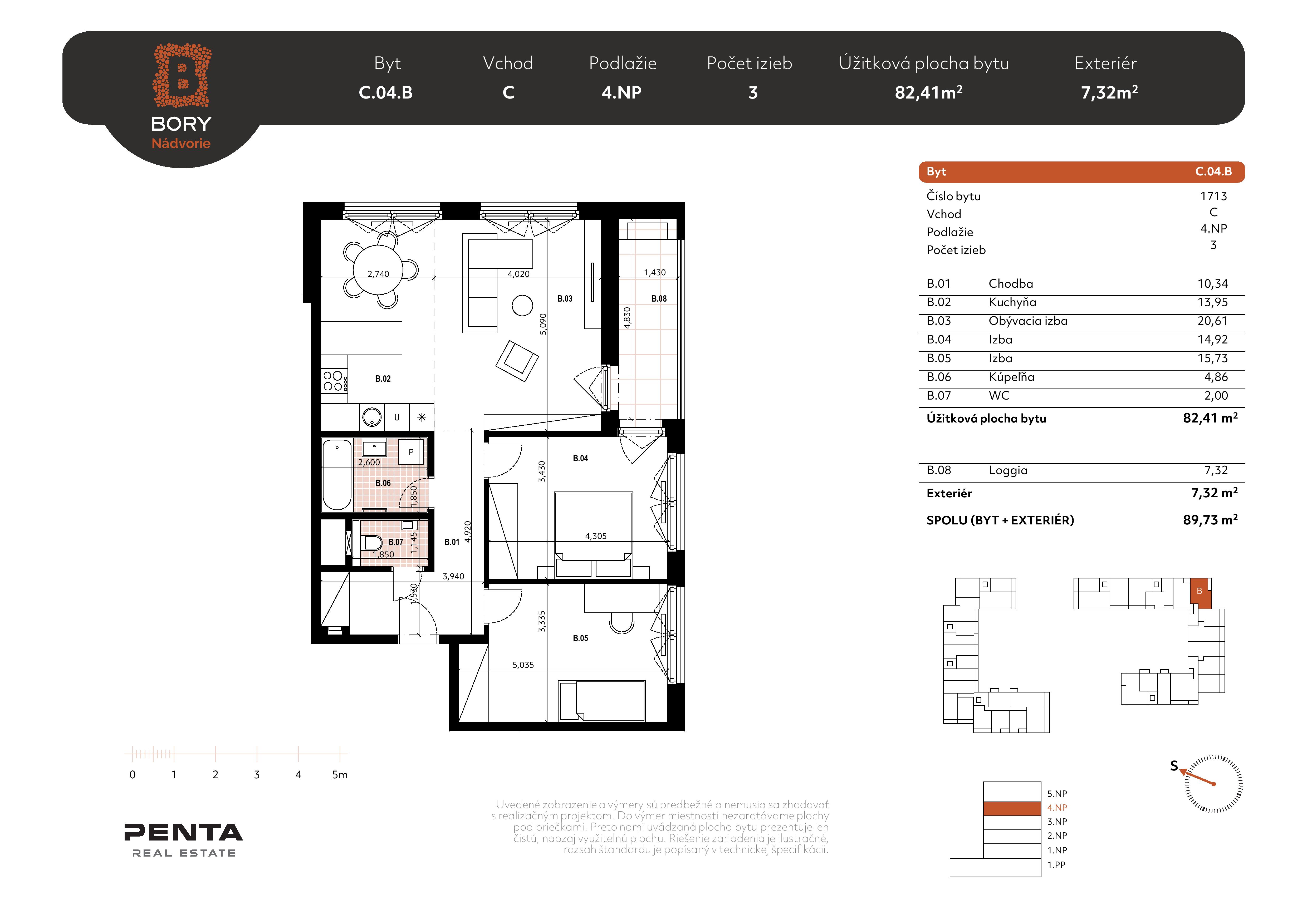 Bory - C.04.B - Pôdorys