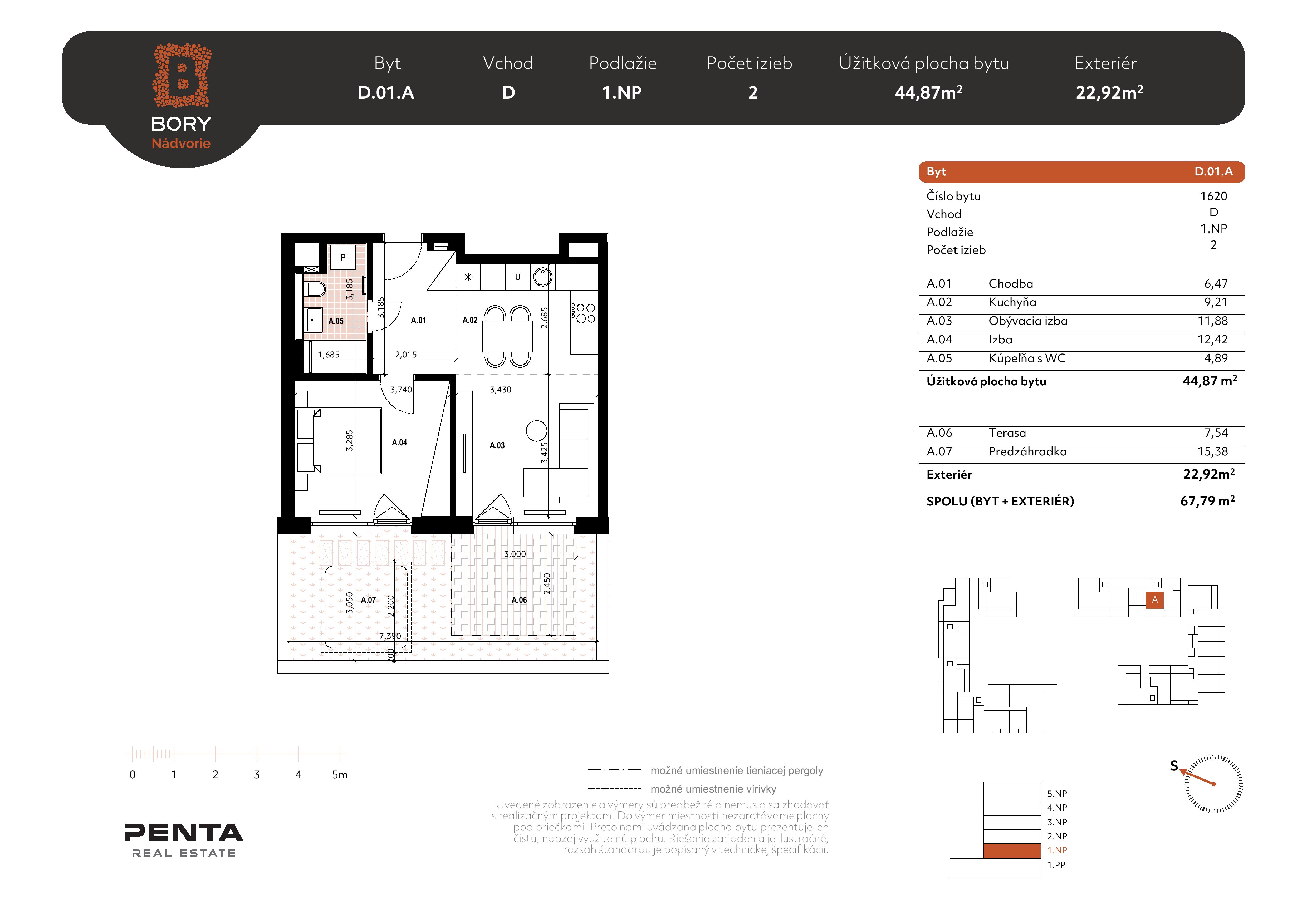 Bory - D.01.A - Pôdorys