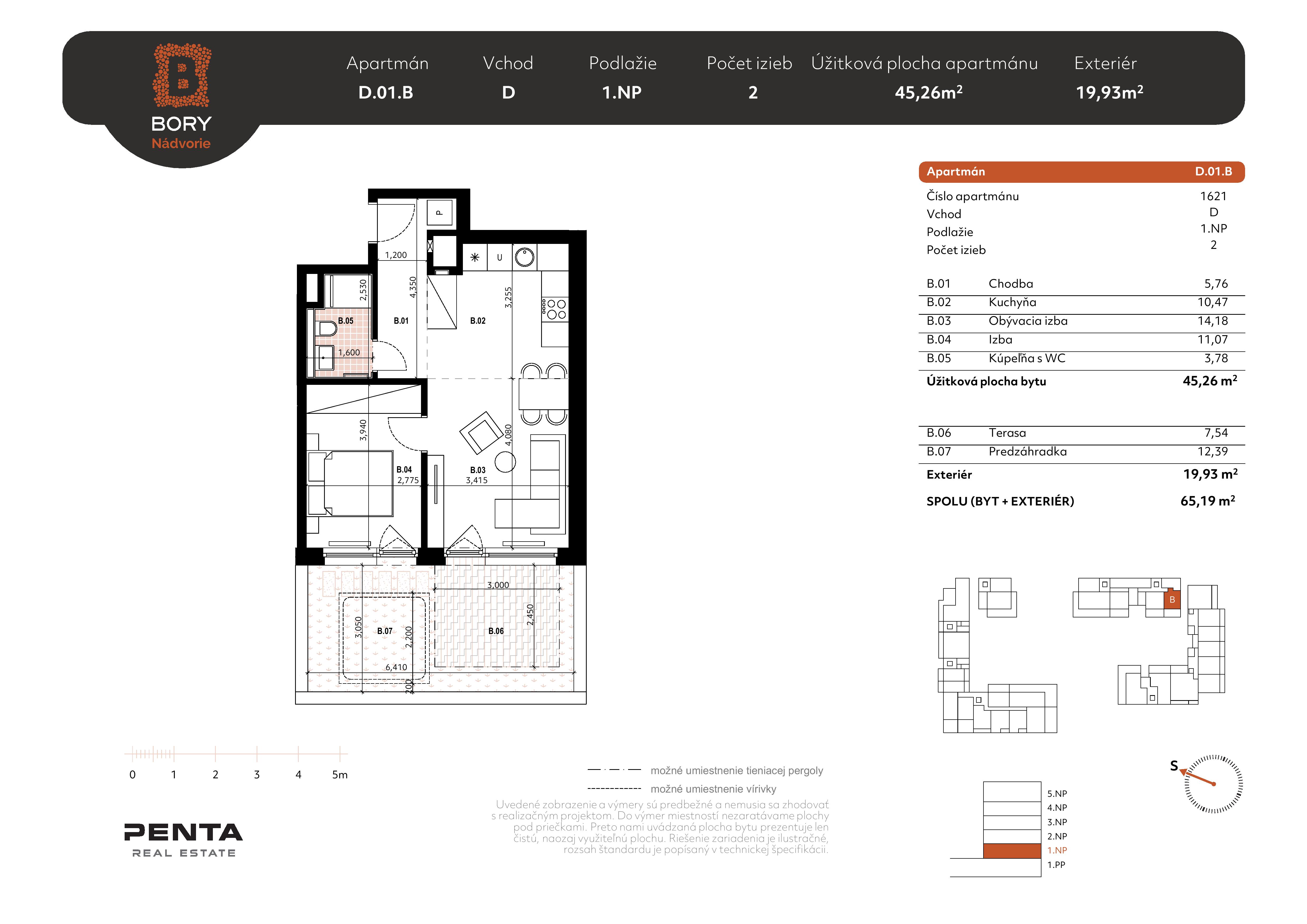 Bory - D.01.B - Pôdorys