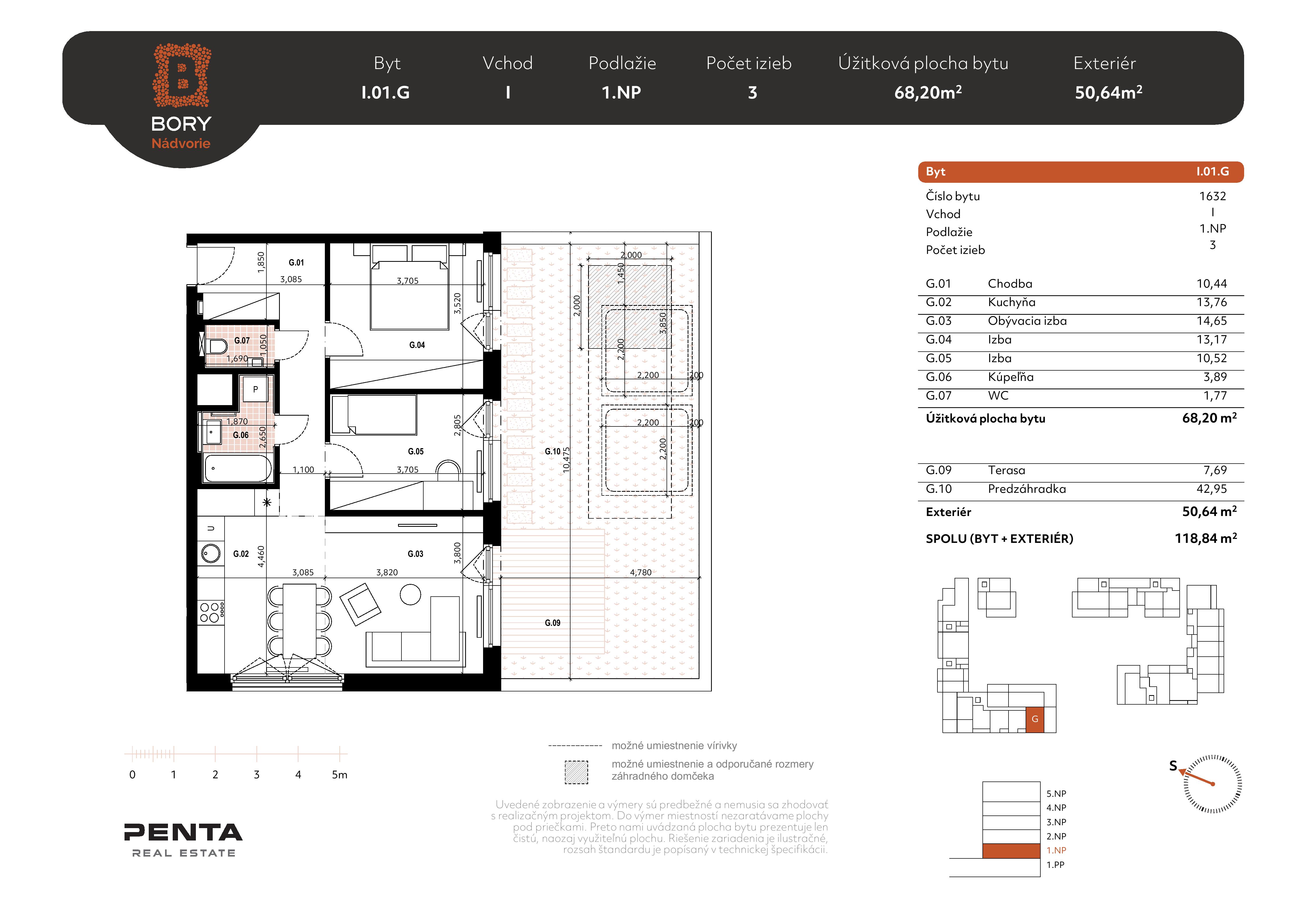 Bory - I.01.G - Pôdorys