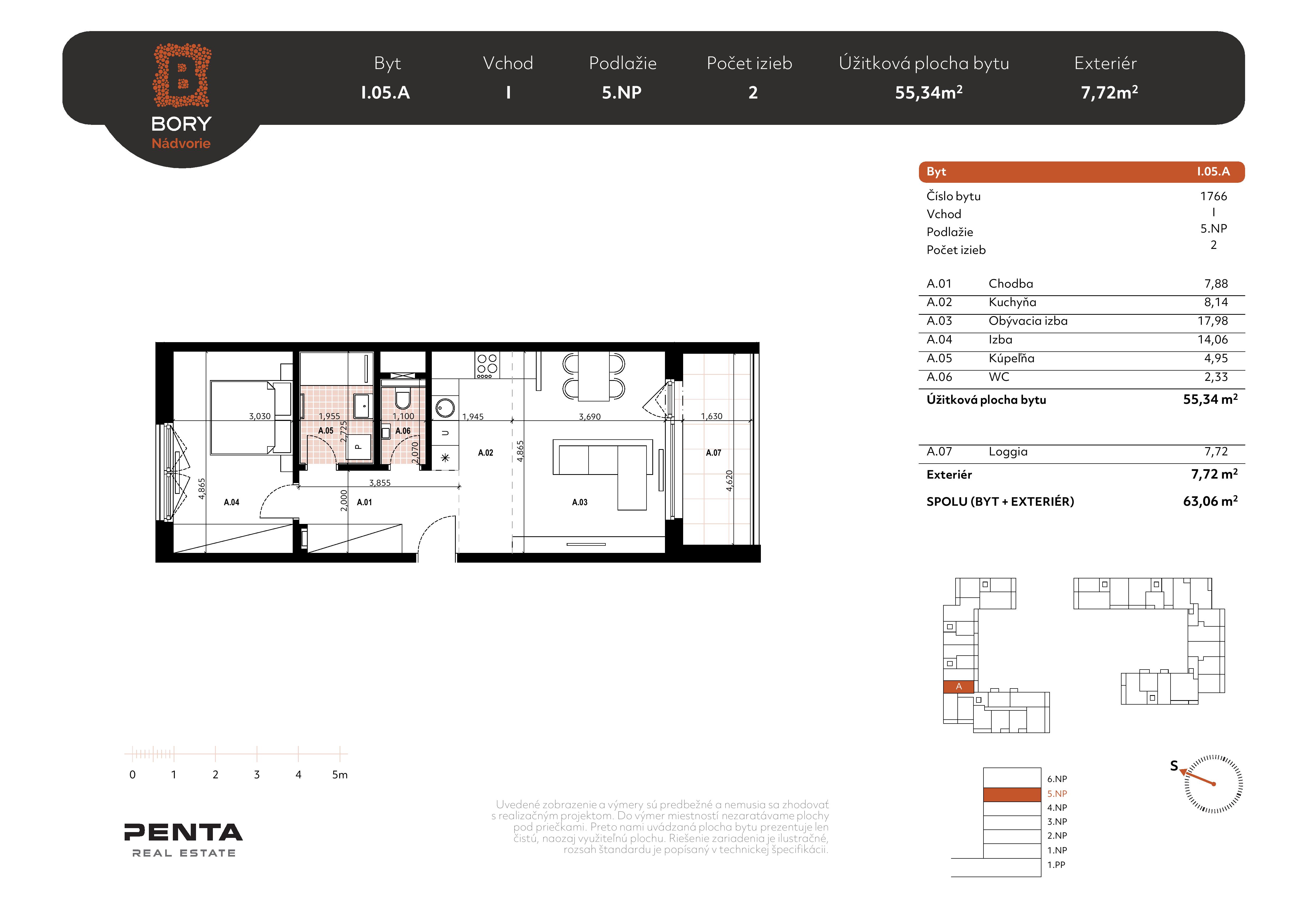 Bory - I.05.A - Pôdorys