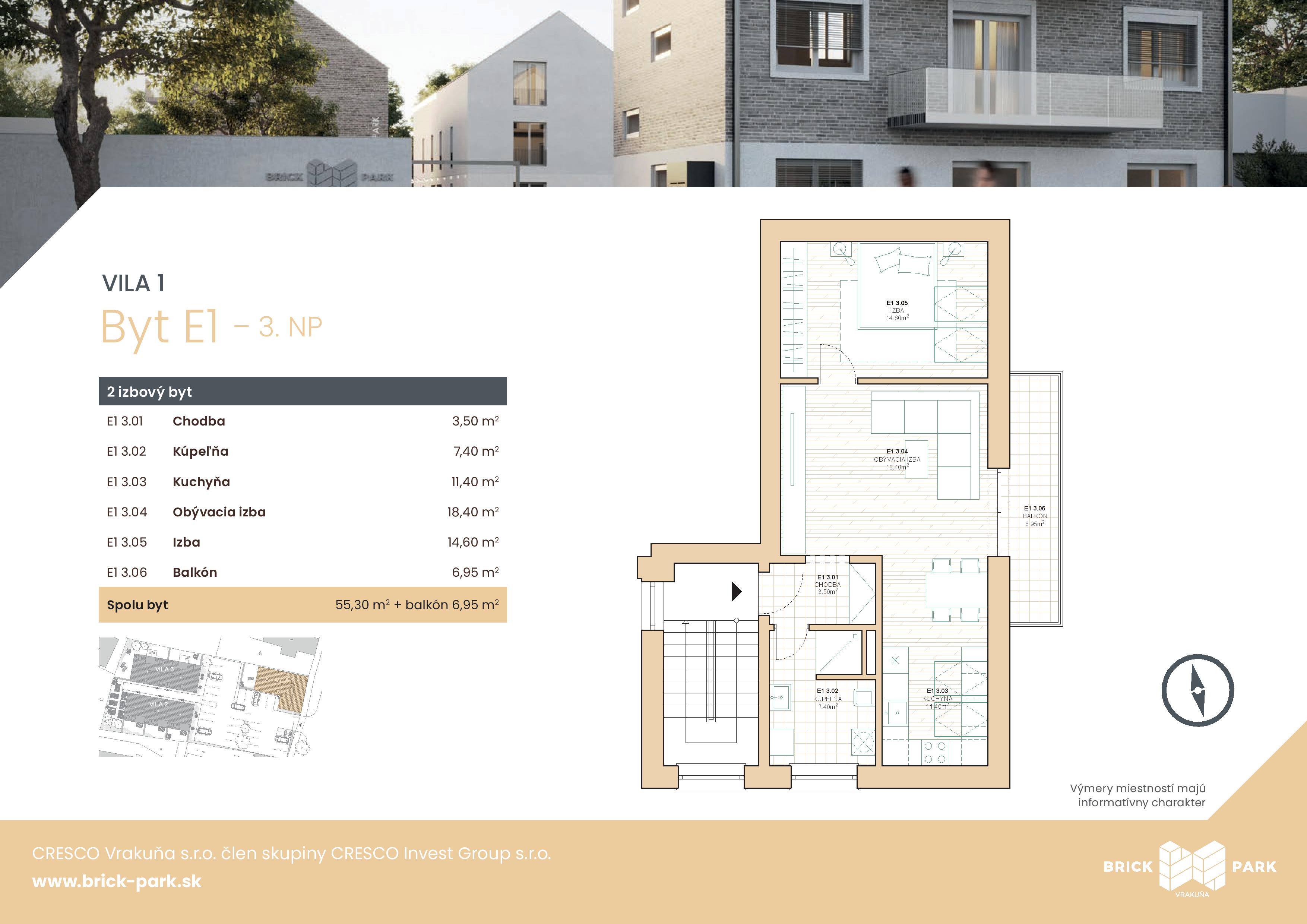 BRICK PARK - E1 - Pôdorys