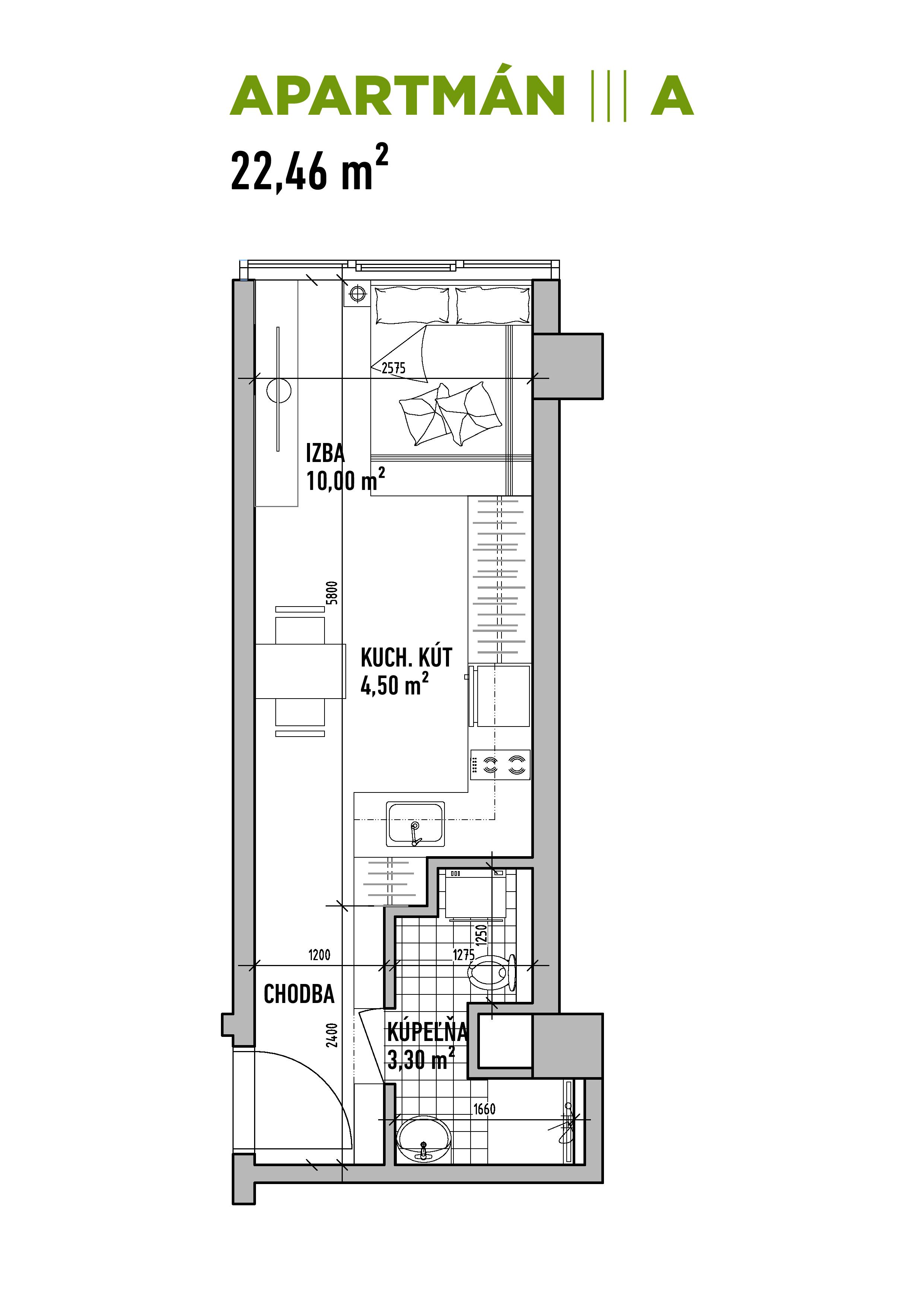 Byty Stavbárska - A - Pôdorys
