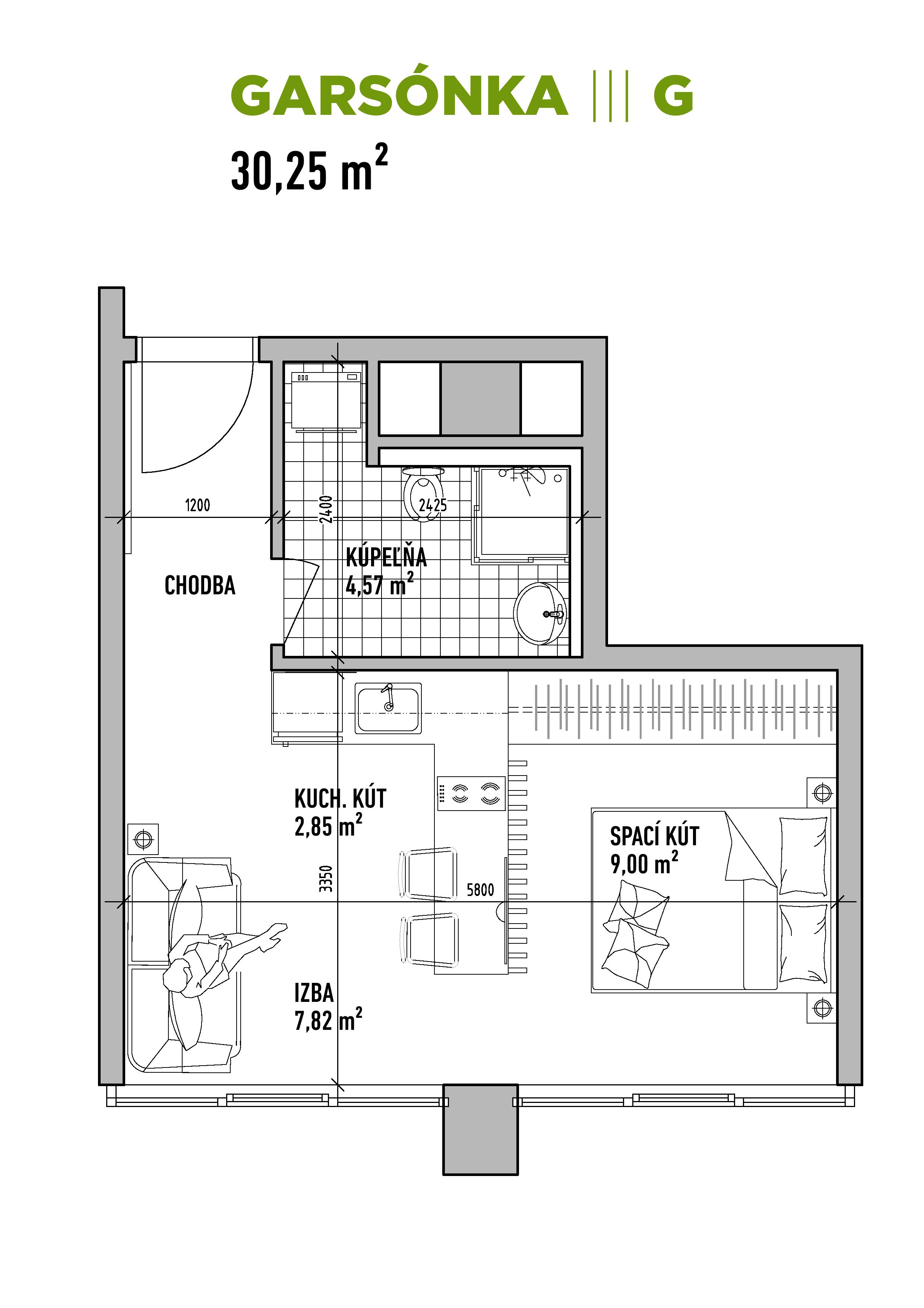 Byty Stavbárska - G - Pôdorys