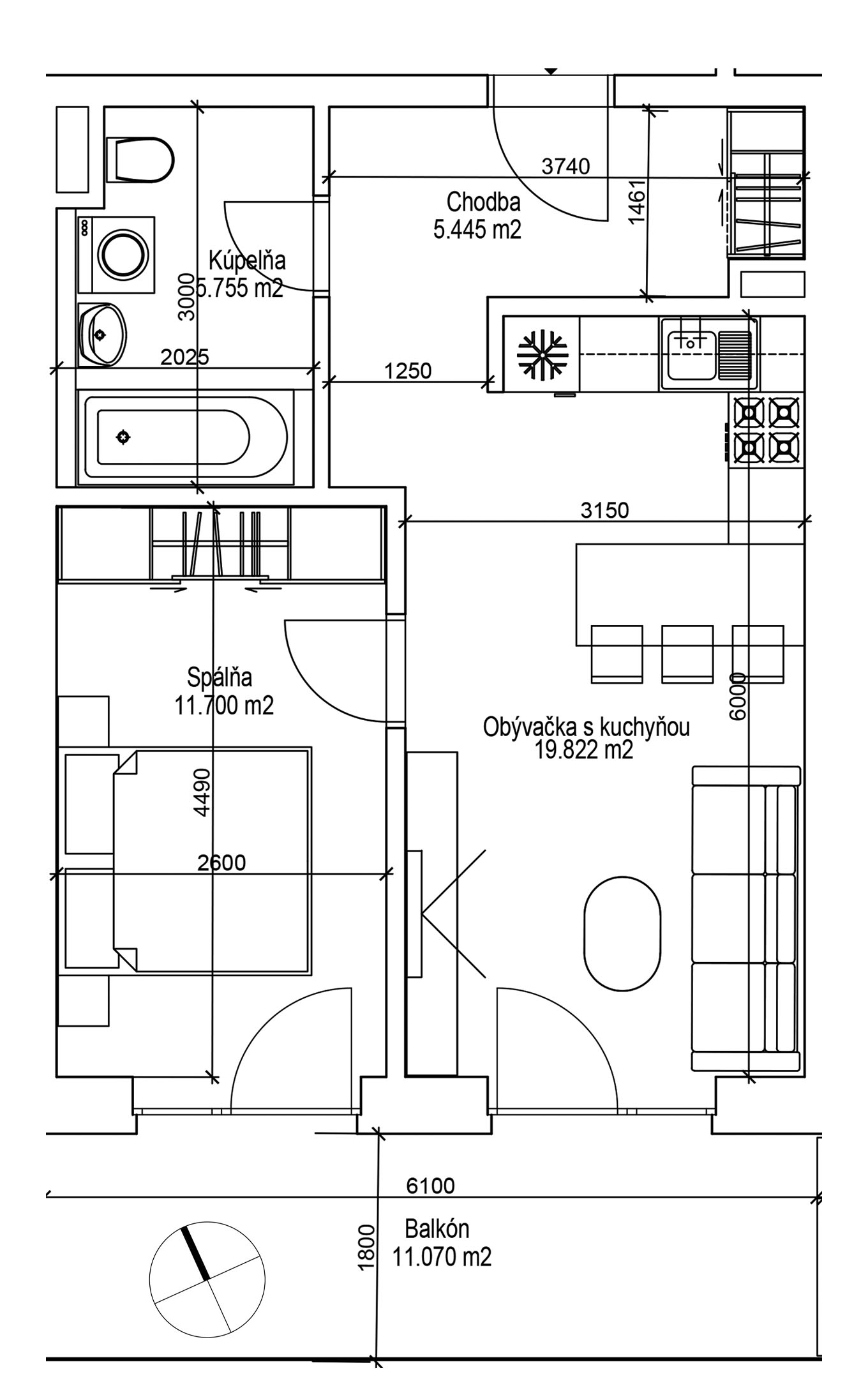 Bývanie svornosti - D04 - Pôdorys