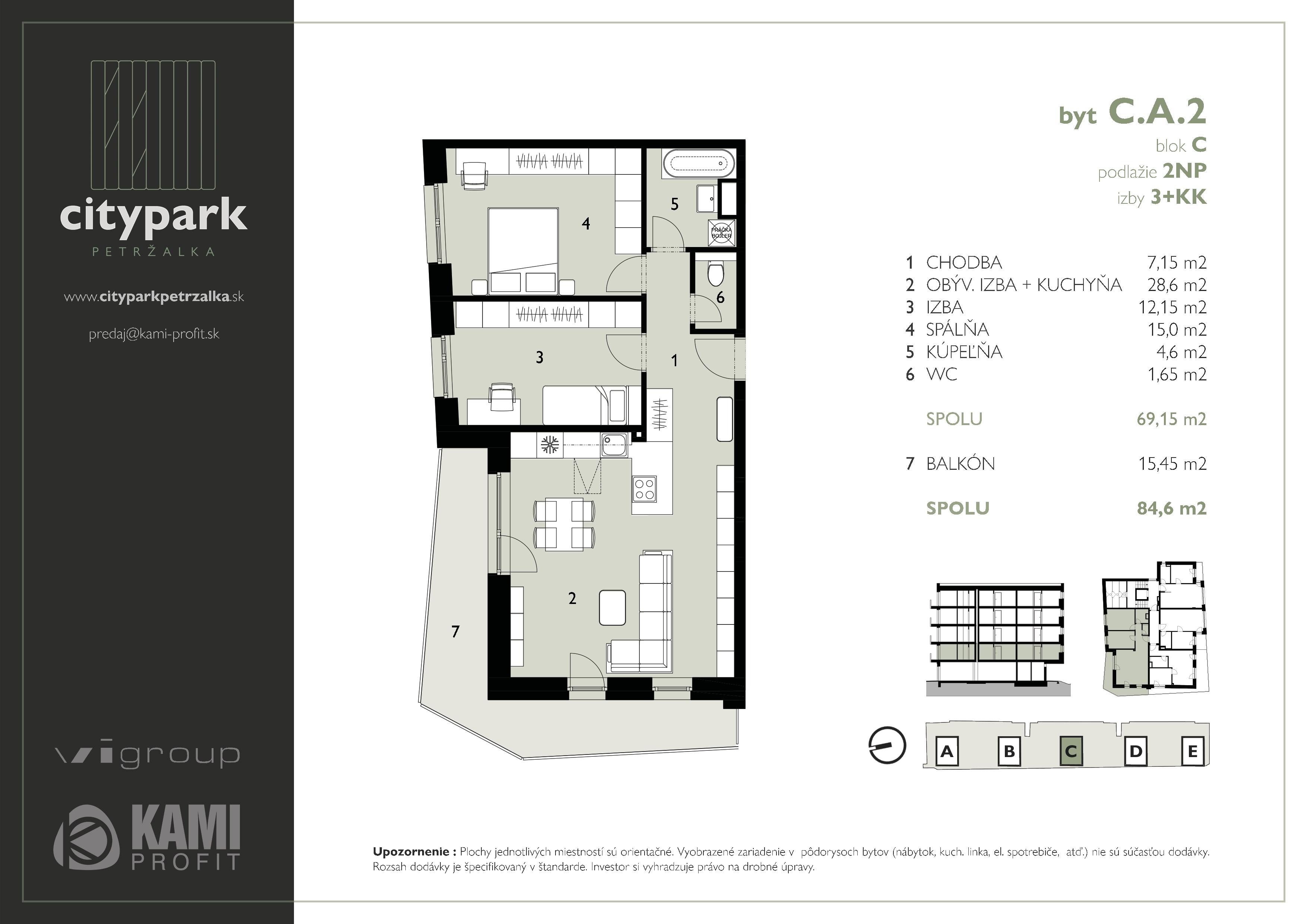 CityPark Petržalka - C.A.2 - Pôdorys