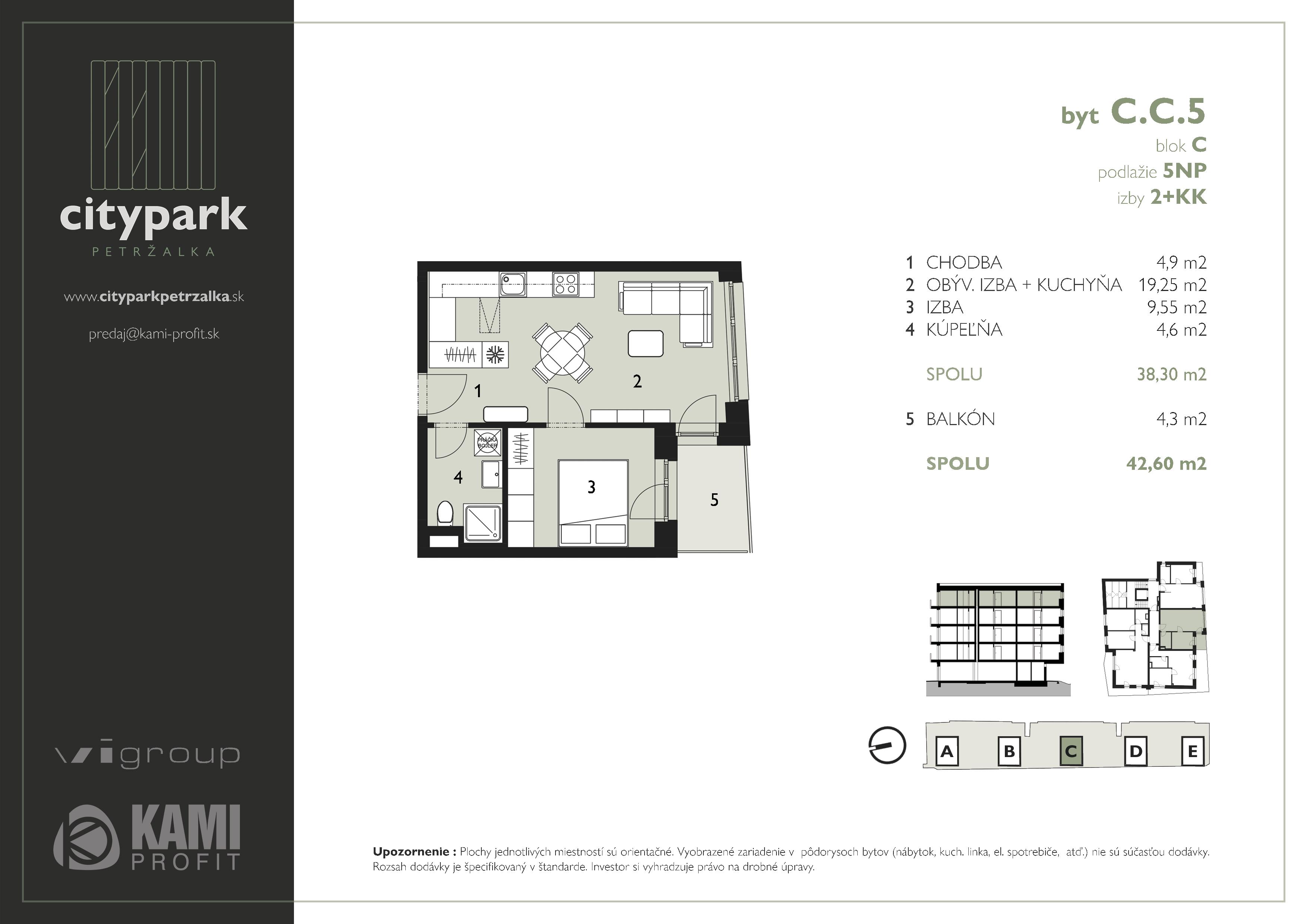 CityPark Petržalka - C.C.5 - Pôdorys