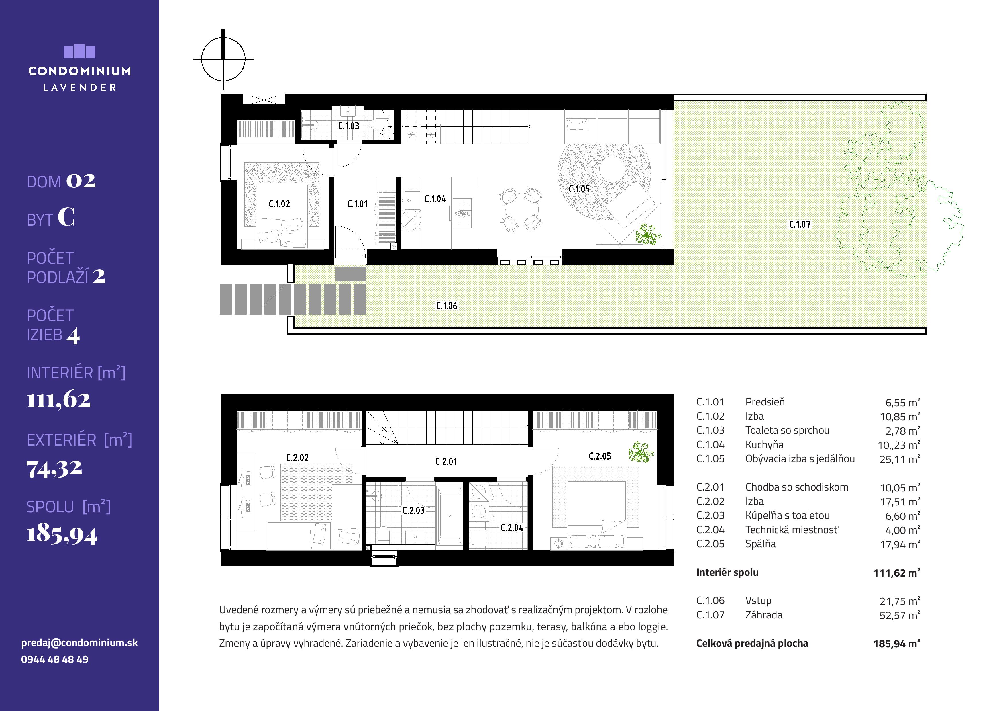 Condominium Lavender - 2C - Pôdorys