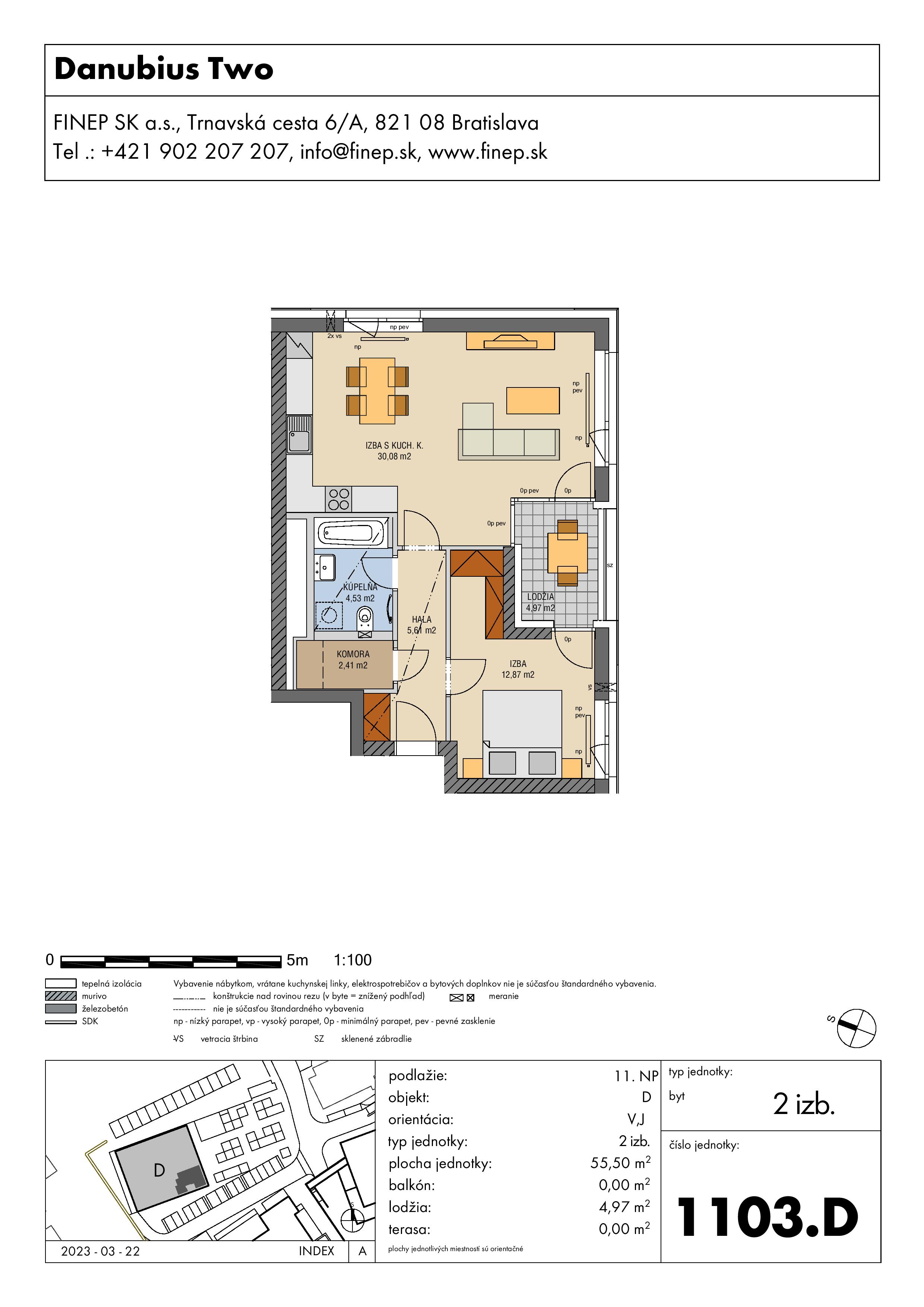 Danubius - 1103.D - Pôdorys