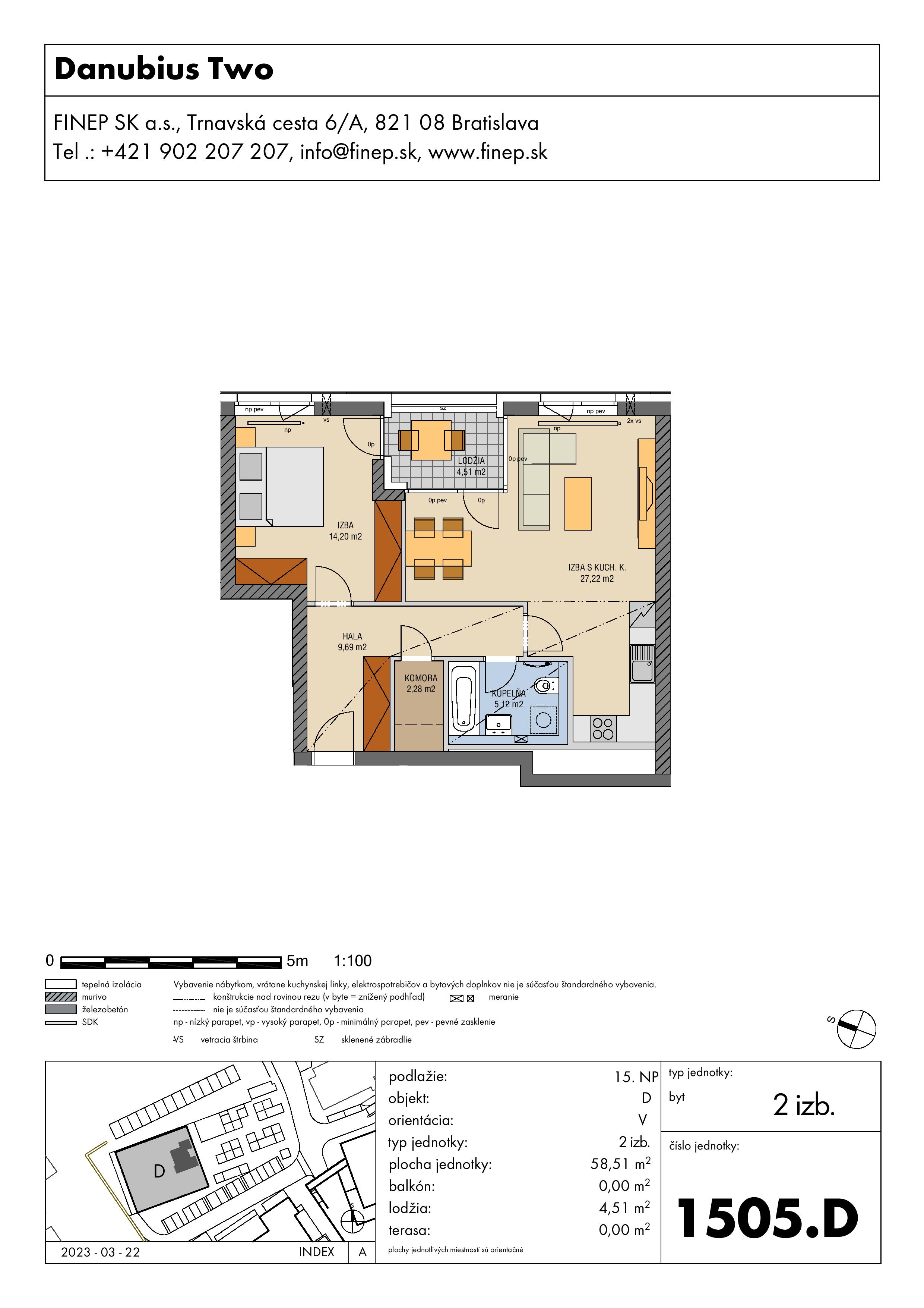 Danubius - 1505.D - Pôdorys