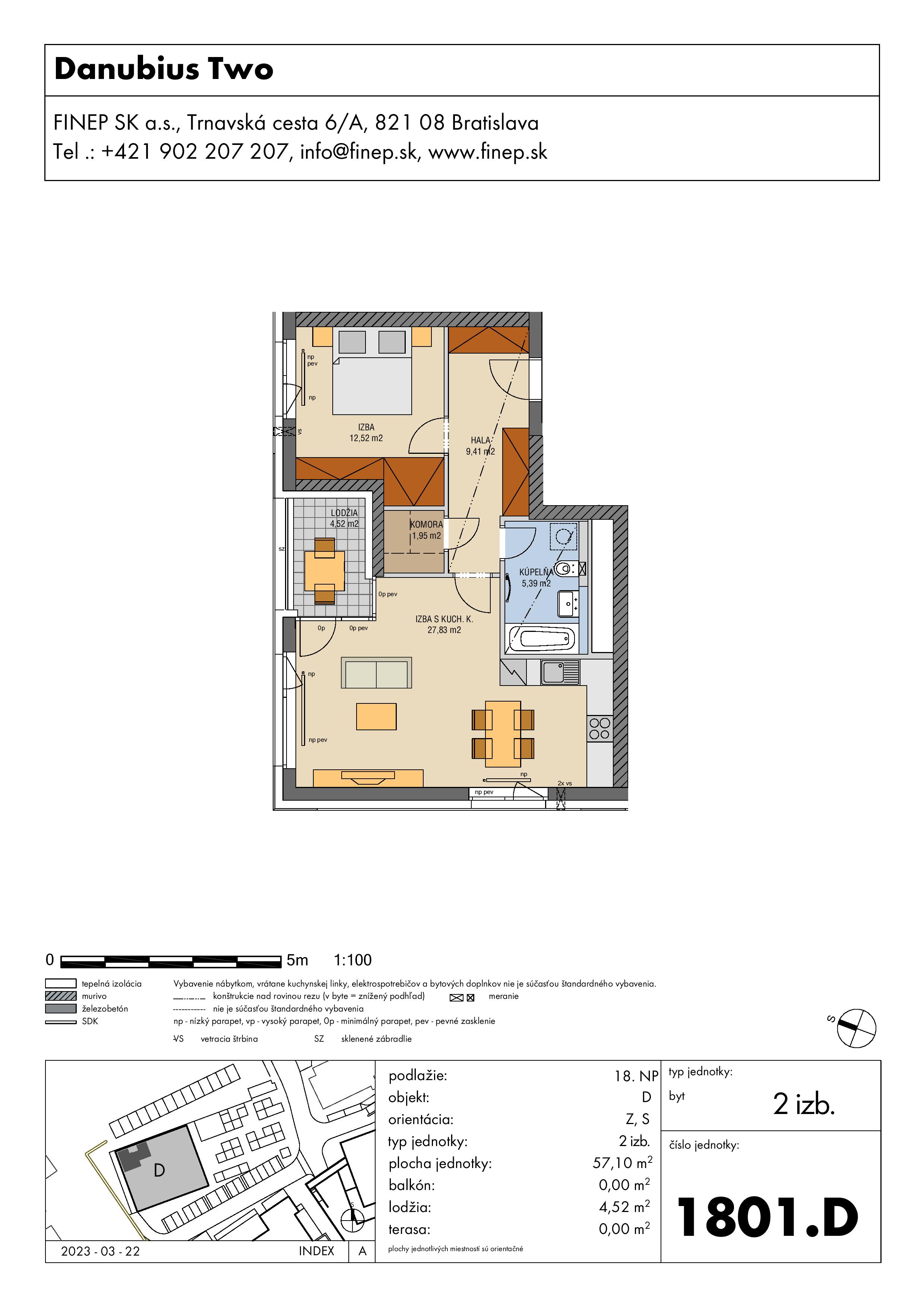 Danubius - 1801.D - Pôdorys