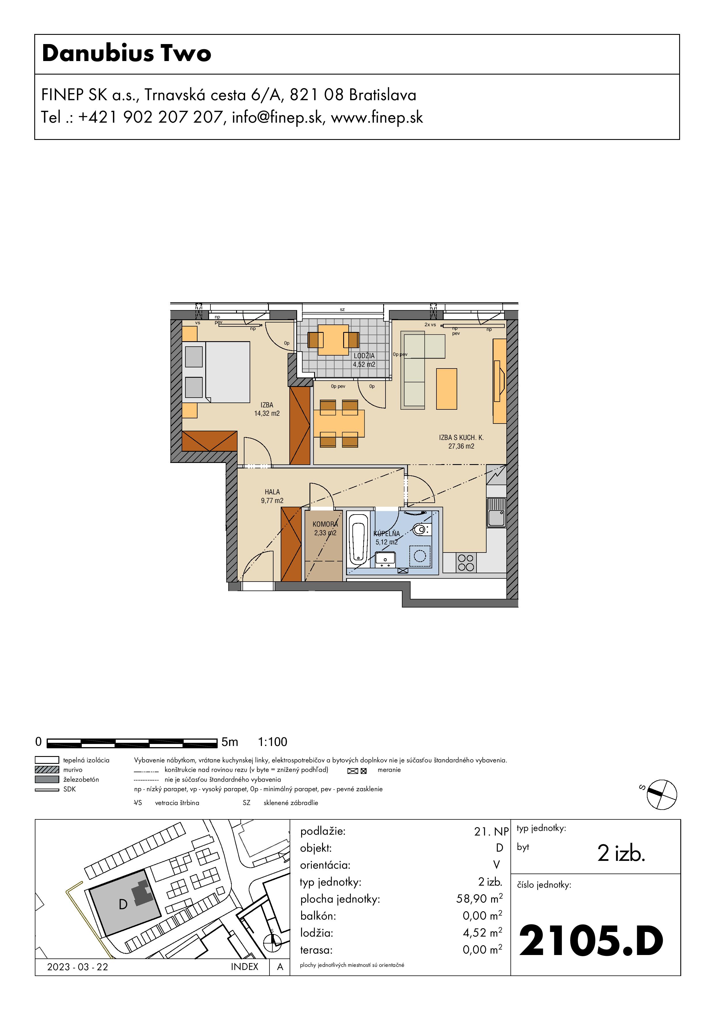 Danubius - 2105.D - Pôdorys