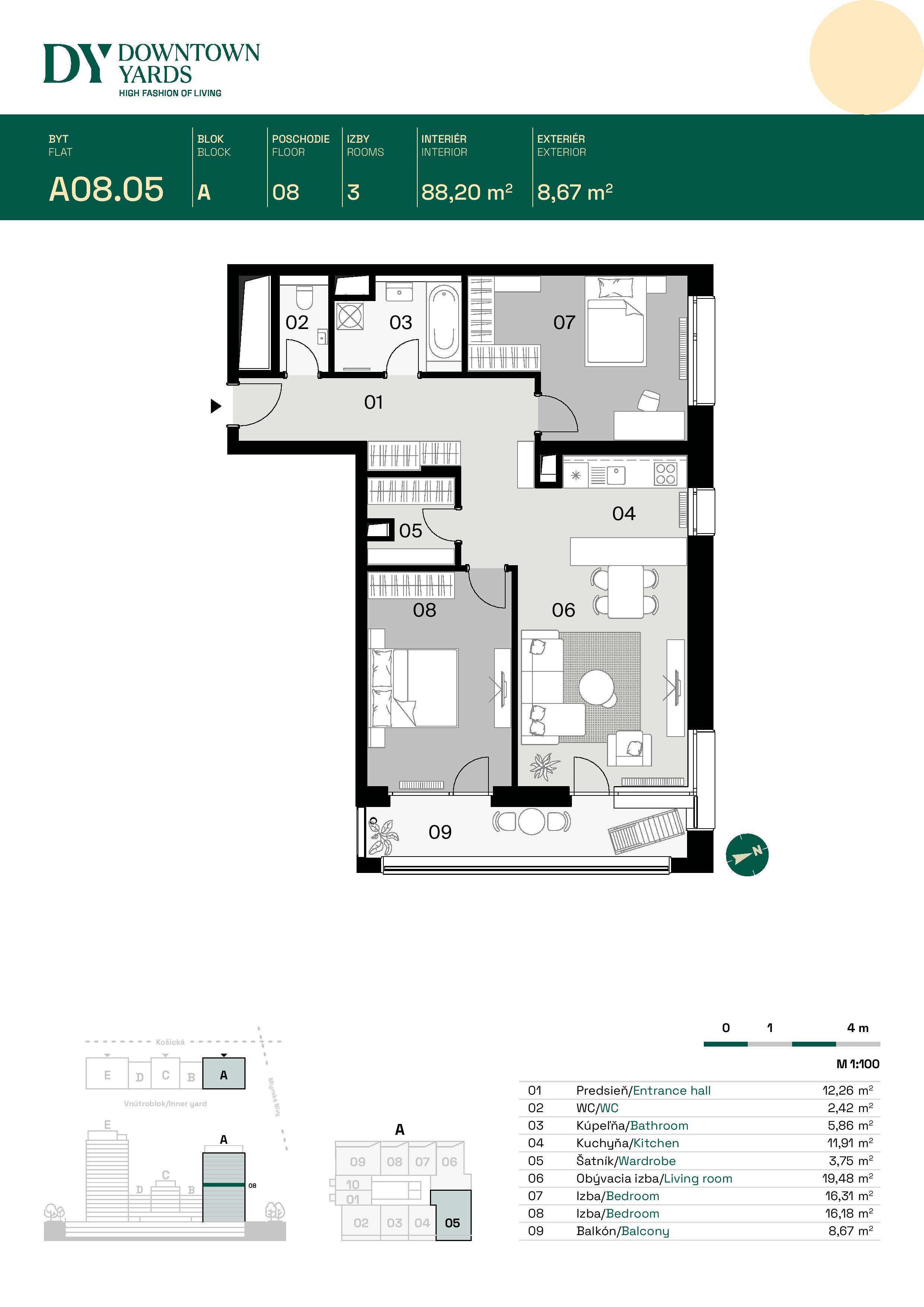 Downtown Yards - A08.05 - Pôdorys