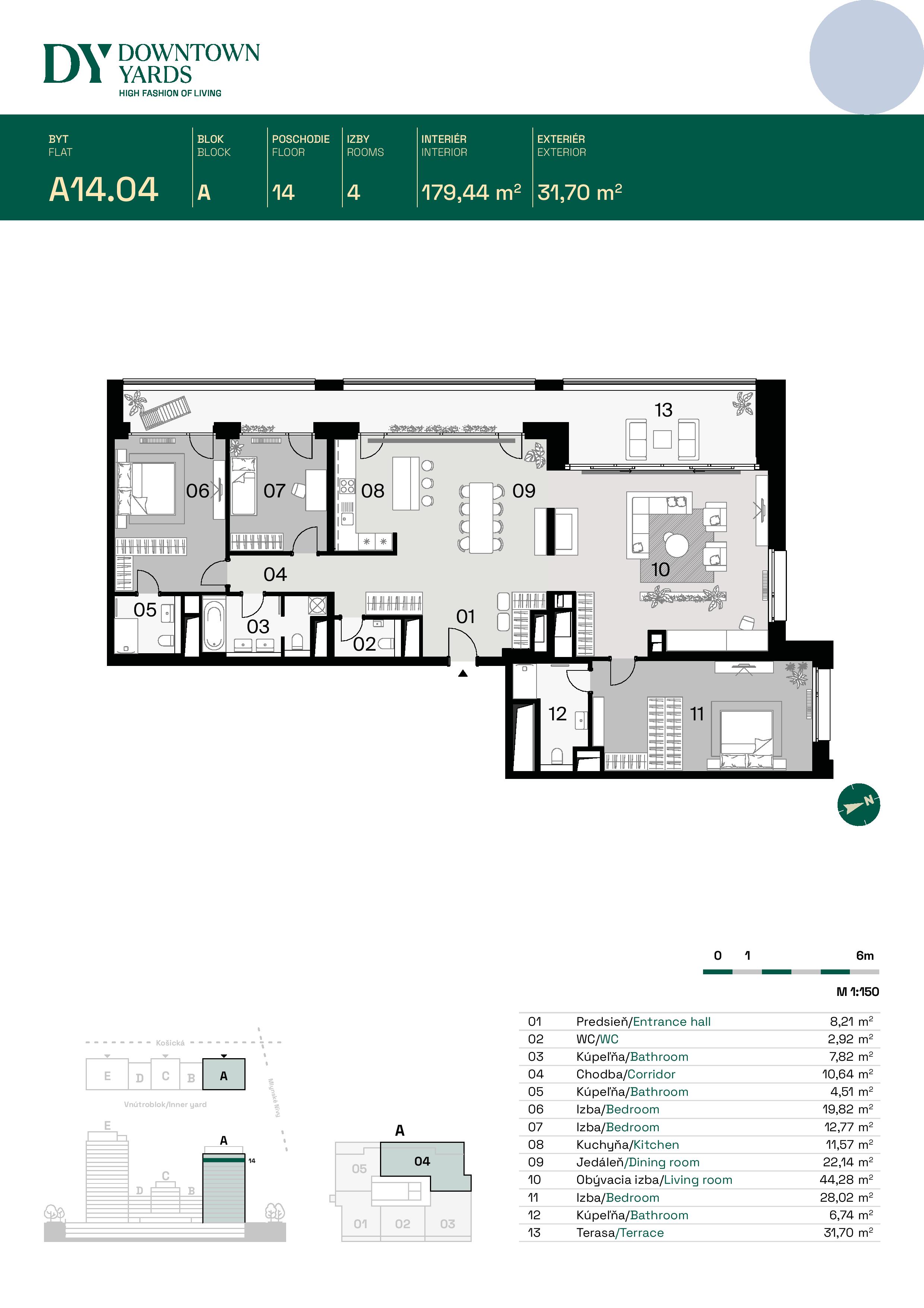 Downtown Yards - A14.04 - Pôdorys
