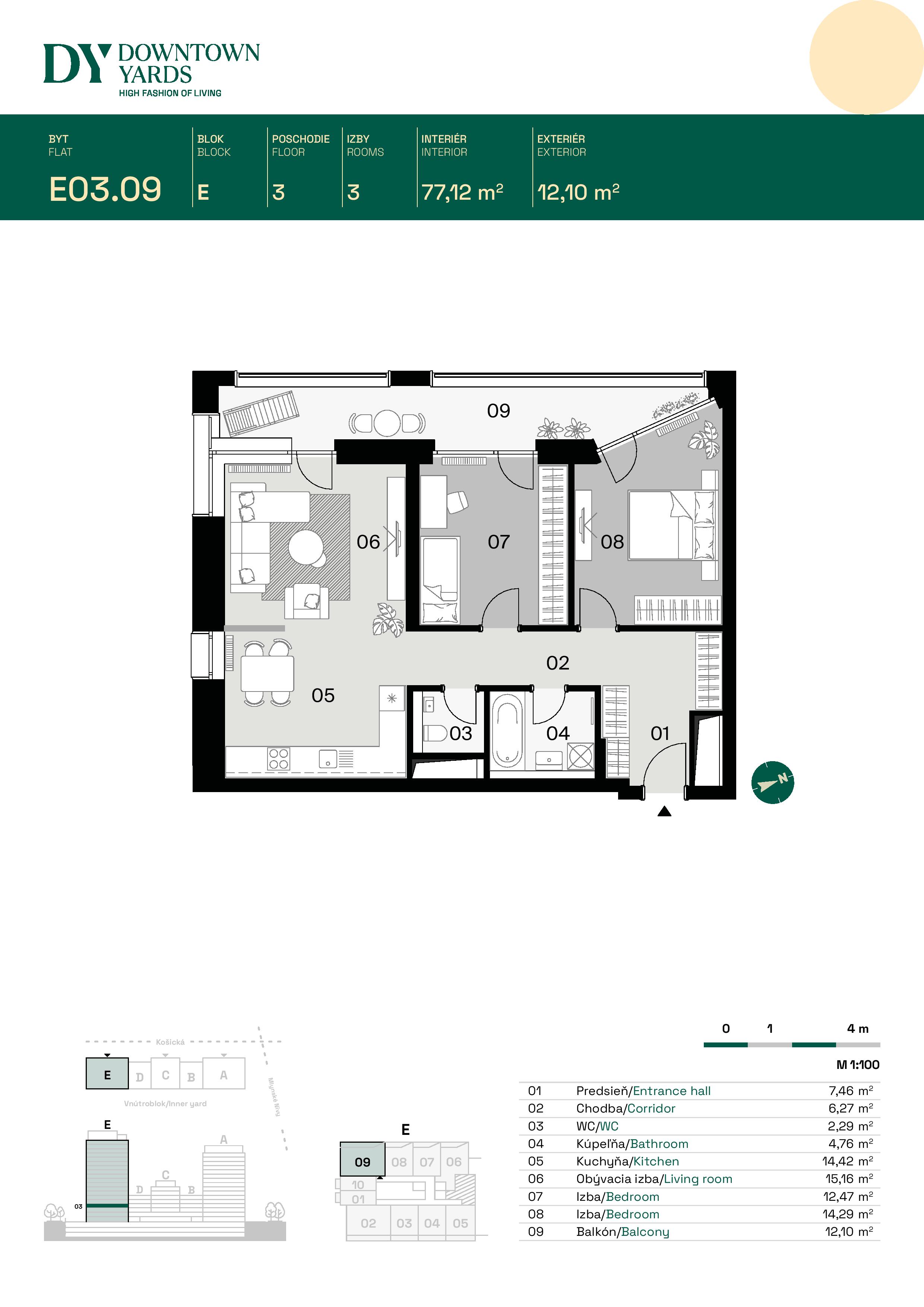 Downtown Yards - E03.09 - Pôdorys