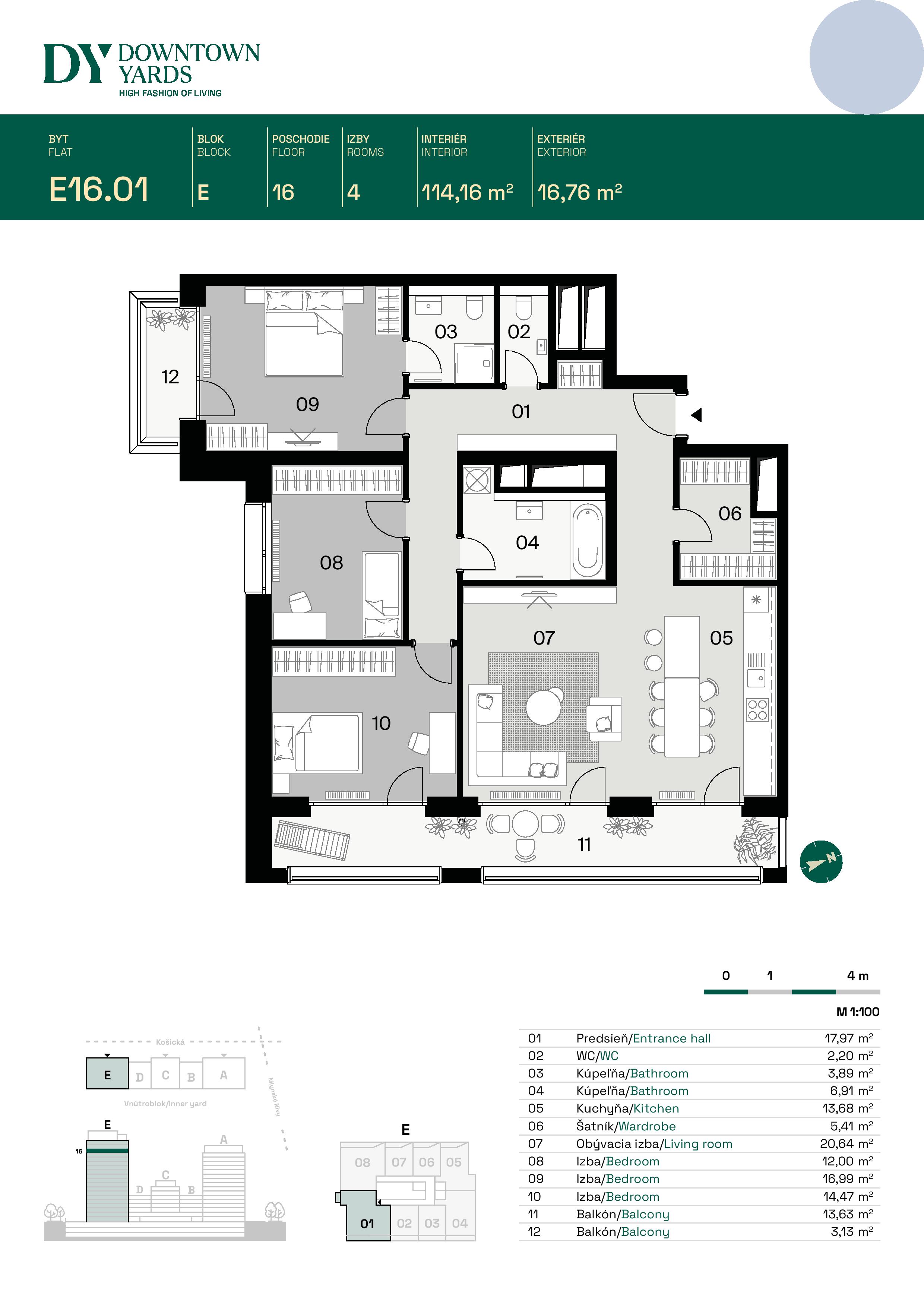 Downtown Yards - E16.01 - Pôdorys