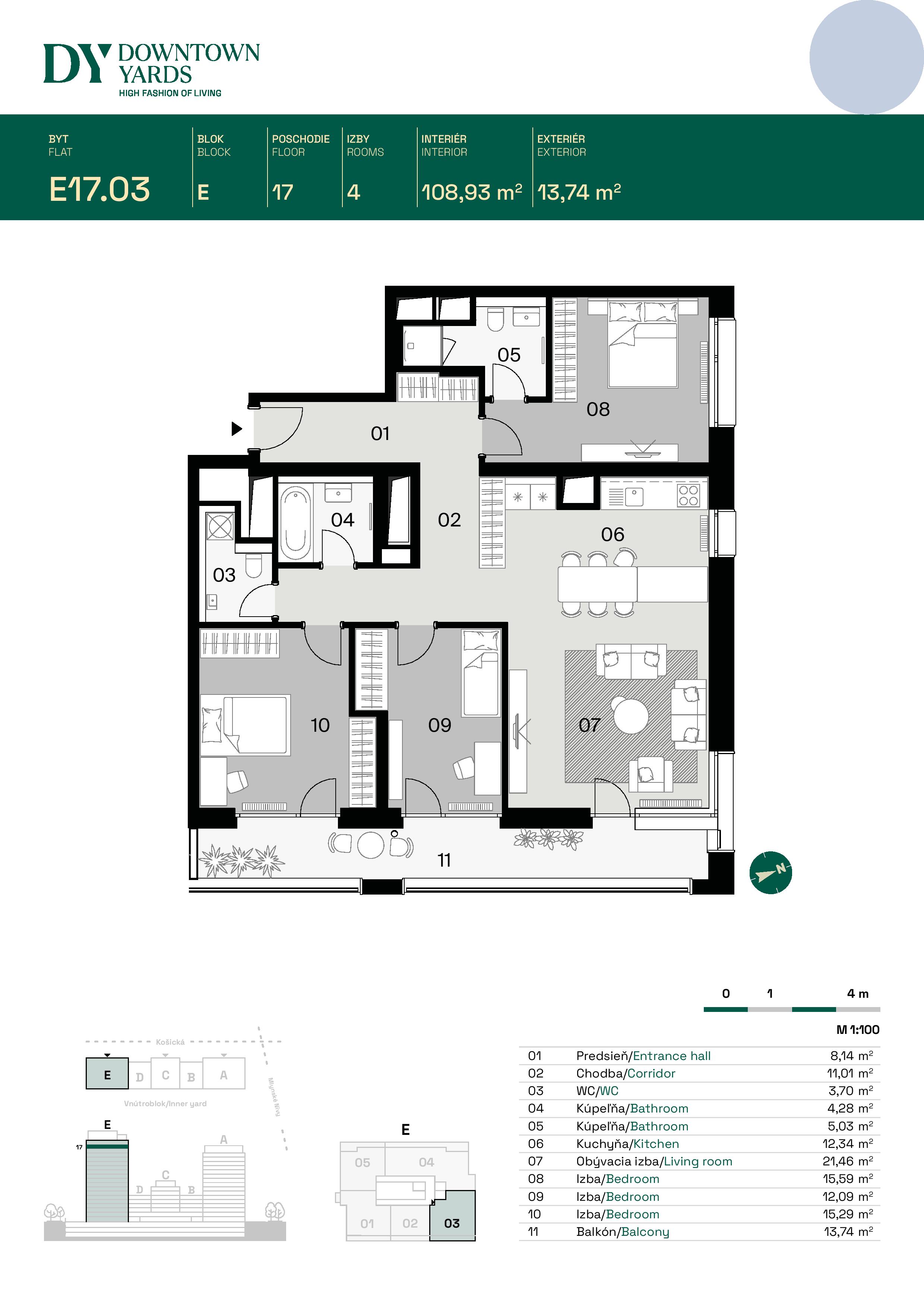 Downtown Yards - E17.03 - Pôdorys