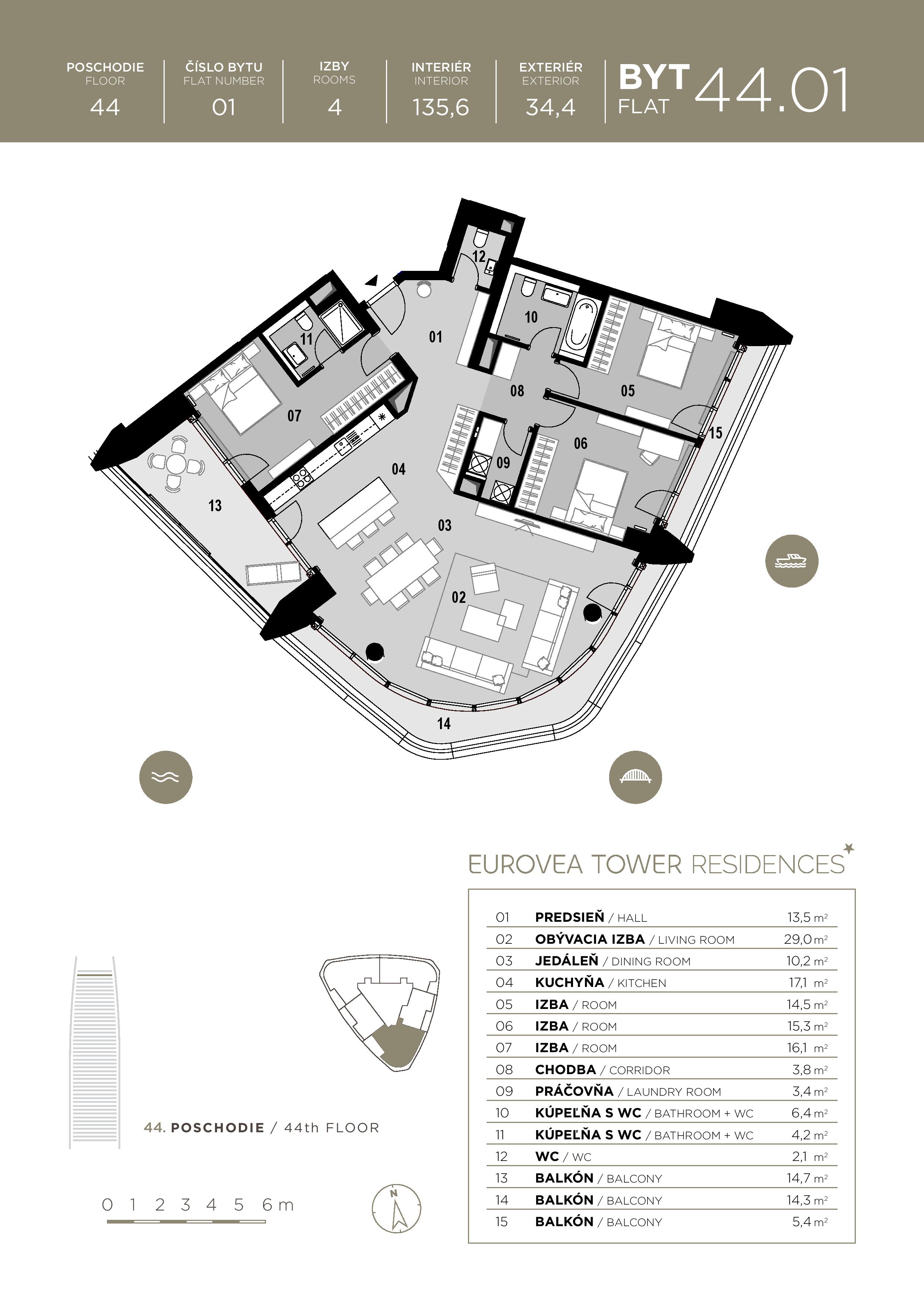 Eurovea Tower - 44.01 - Pôdorys