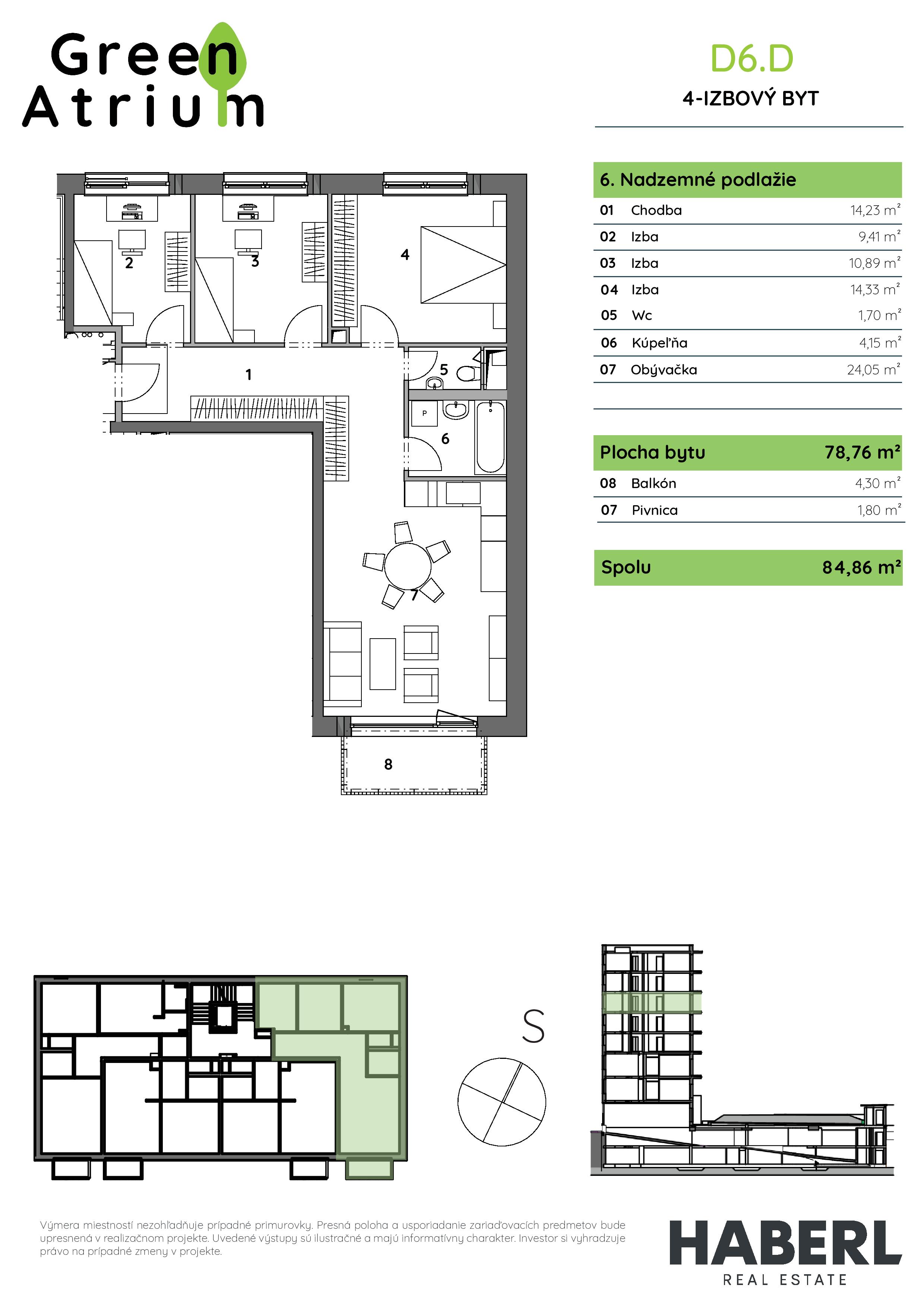 Green Atrium - 6D - Pôdorys