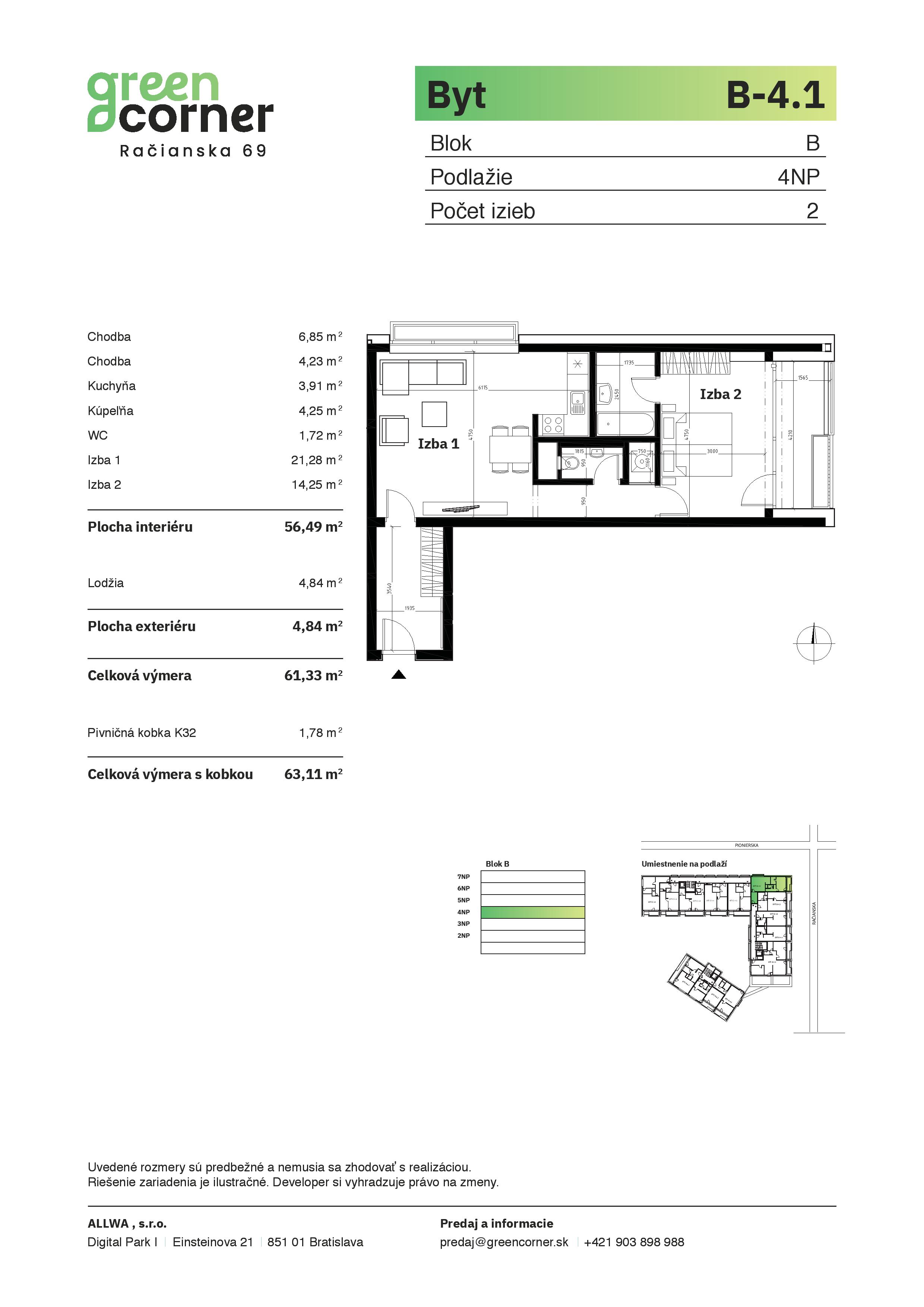 Green Corner - B-4.1 - Pôdorys