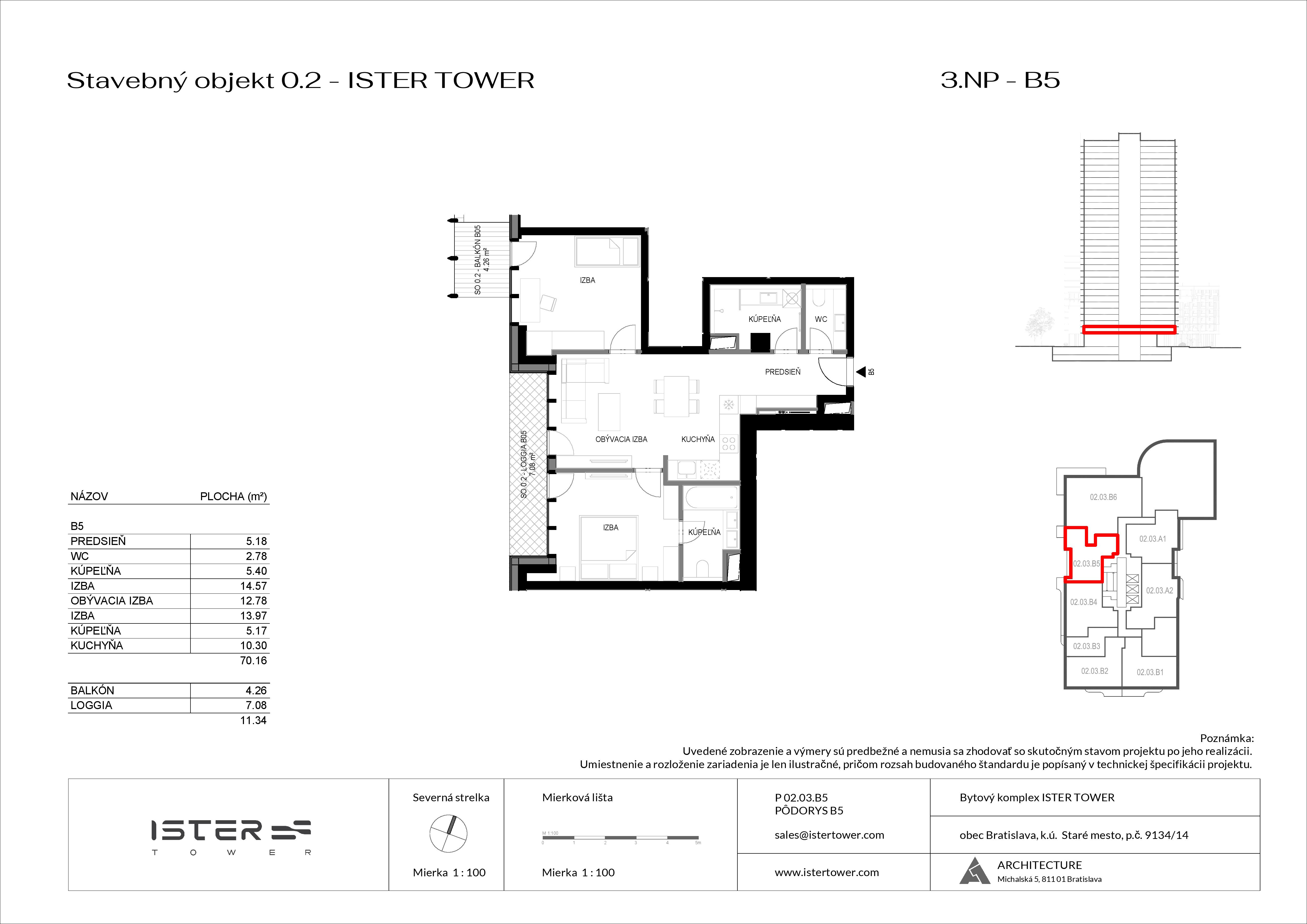 Ister Tower - IT 03 B5 - Pôdorys