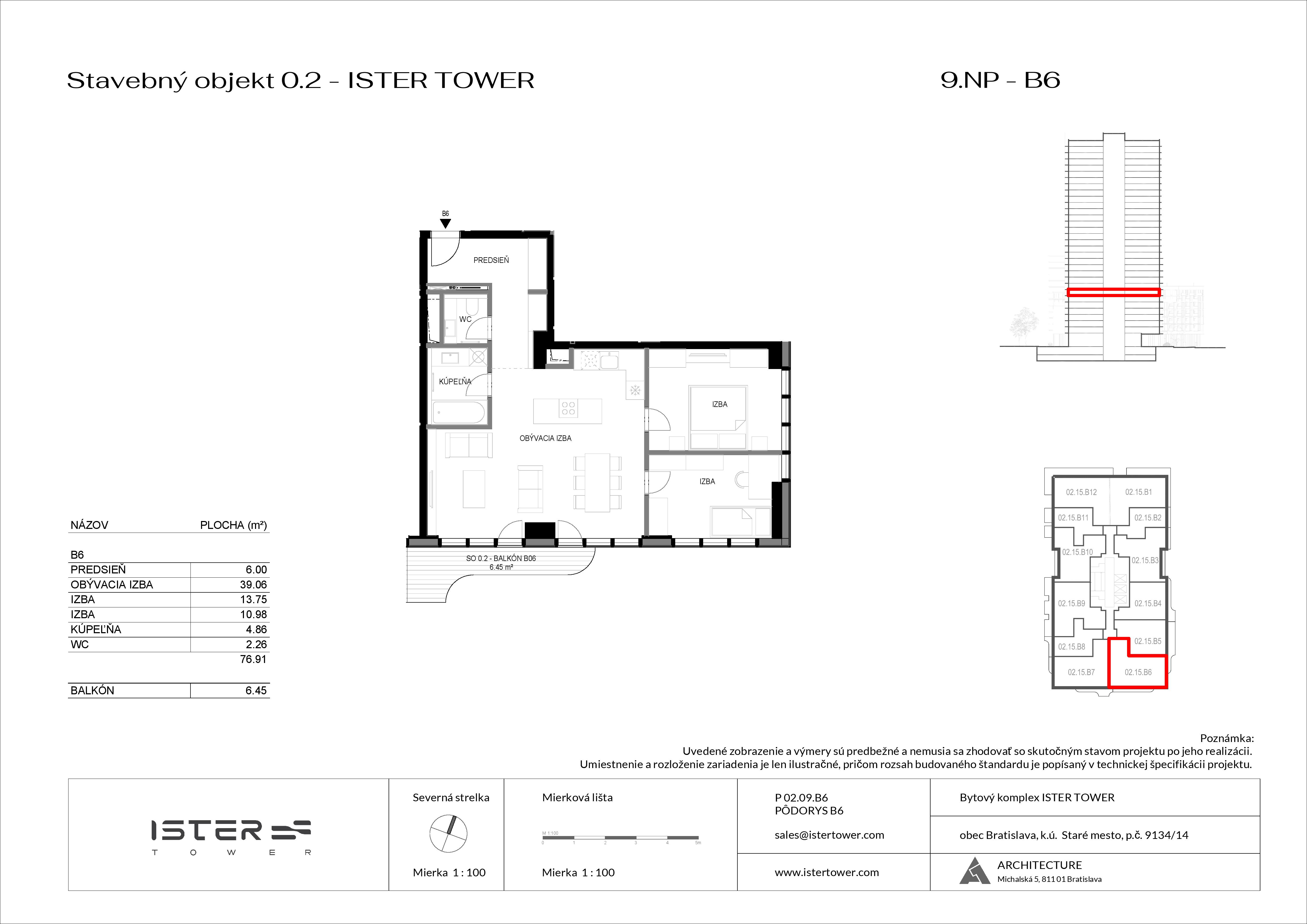 Ister Tower - IT 09 B6 - Pôdorys