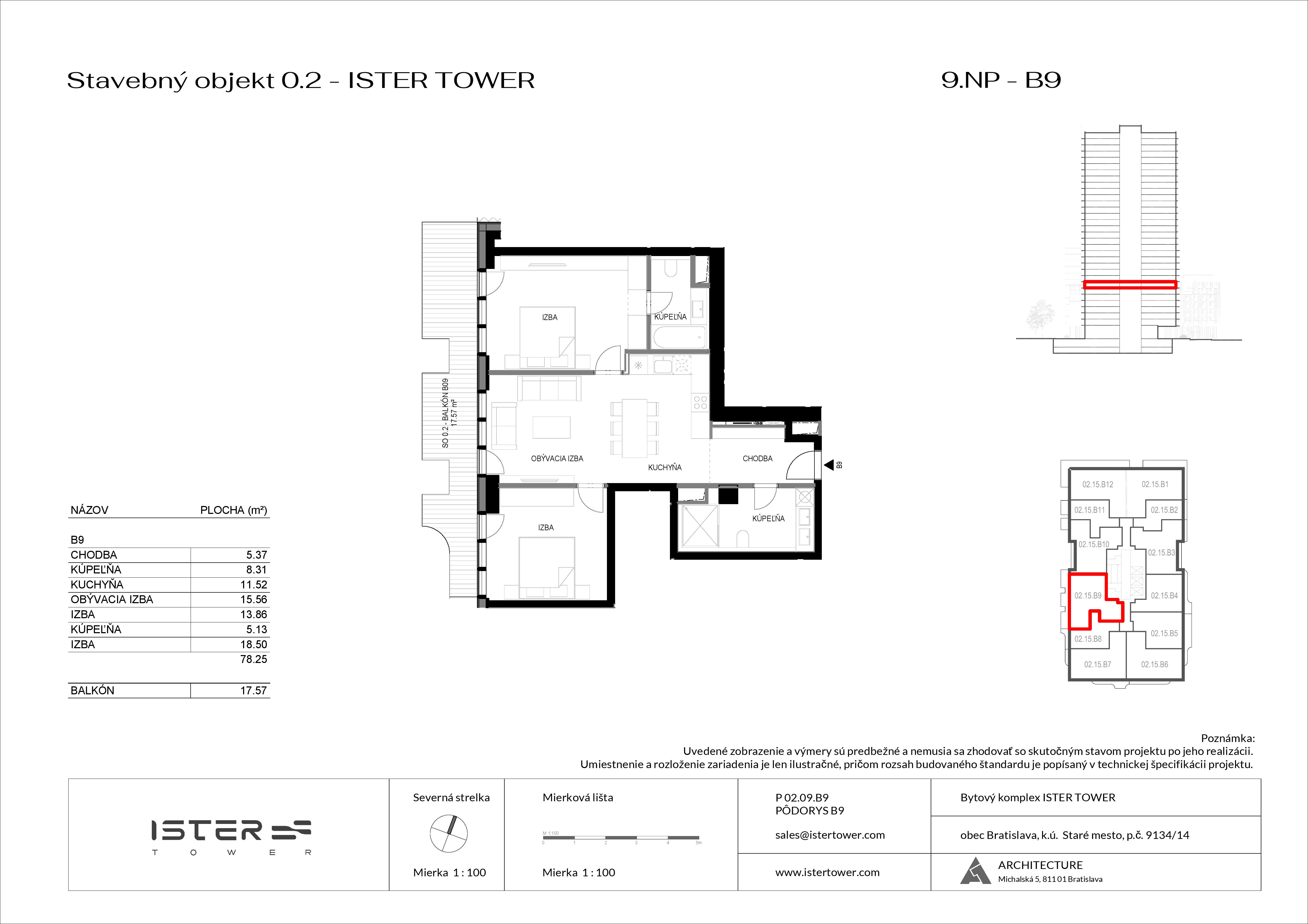 Ister Tower - IT 09 B9 - Pôdorys