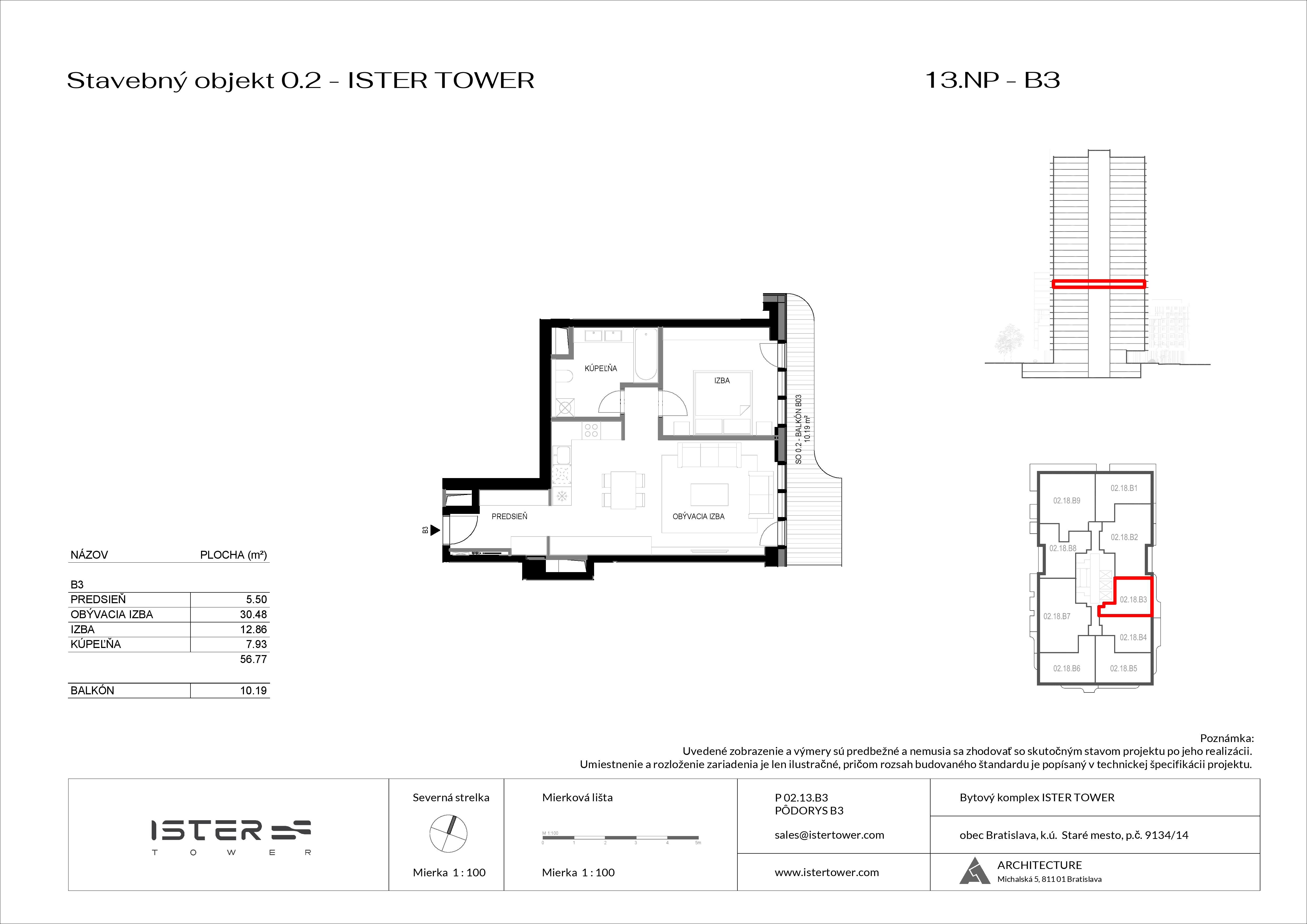 Ister Tower - IT 13 B3 - Pôdorys