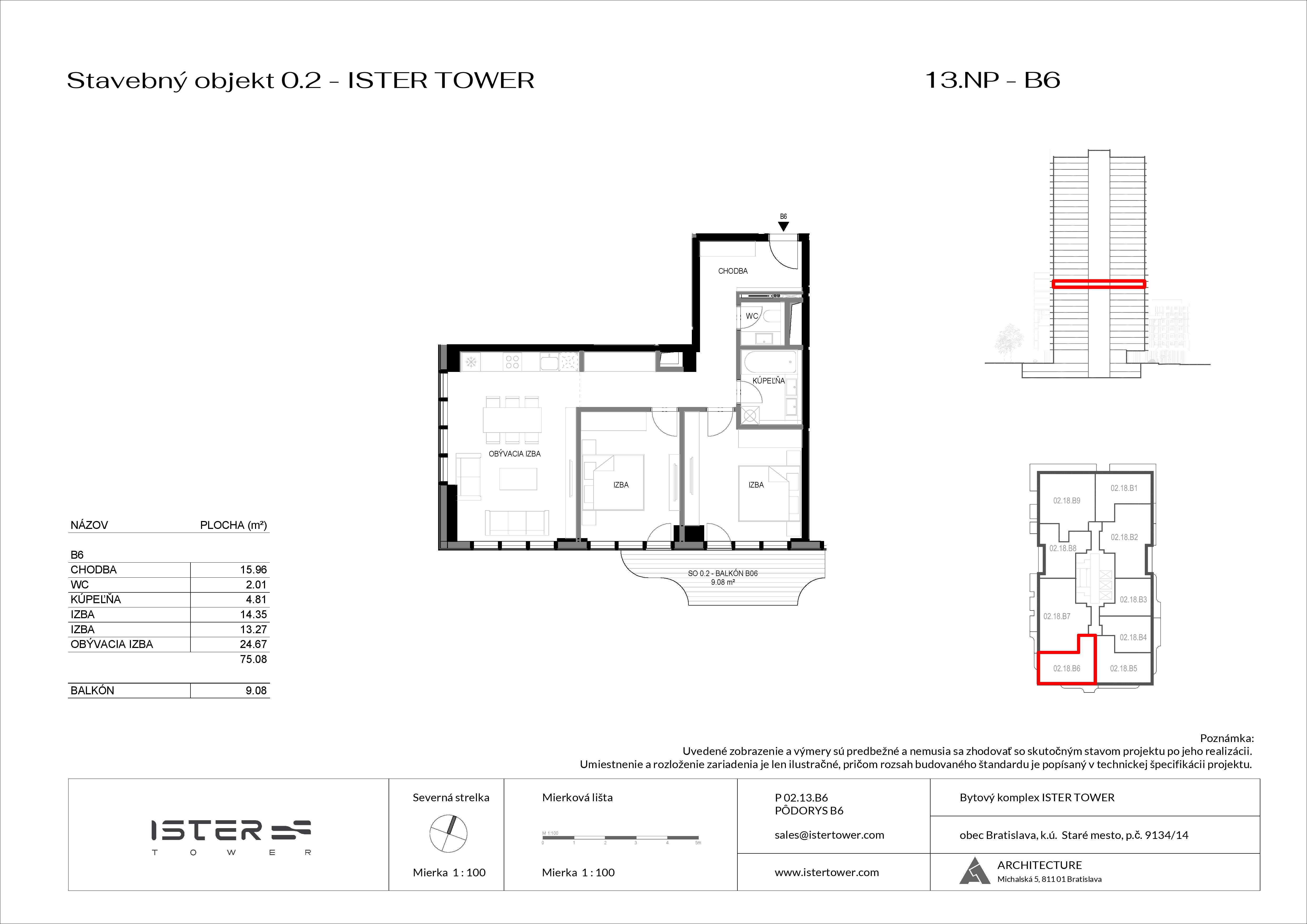 Ister Tower - IT 13 B6 - Pôdorys