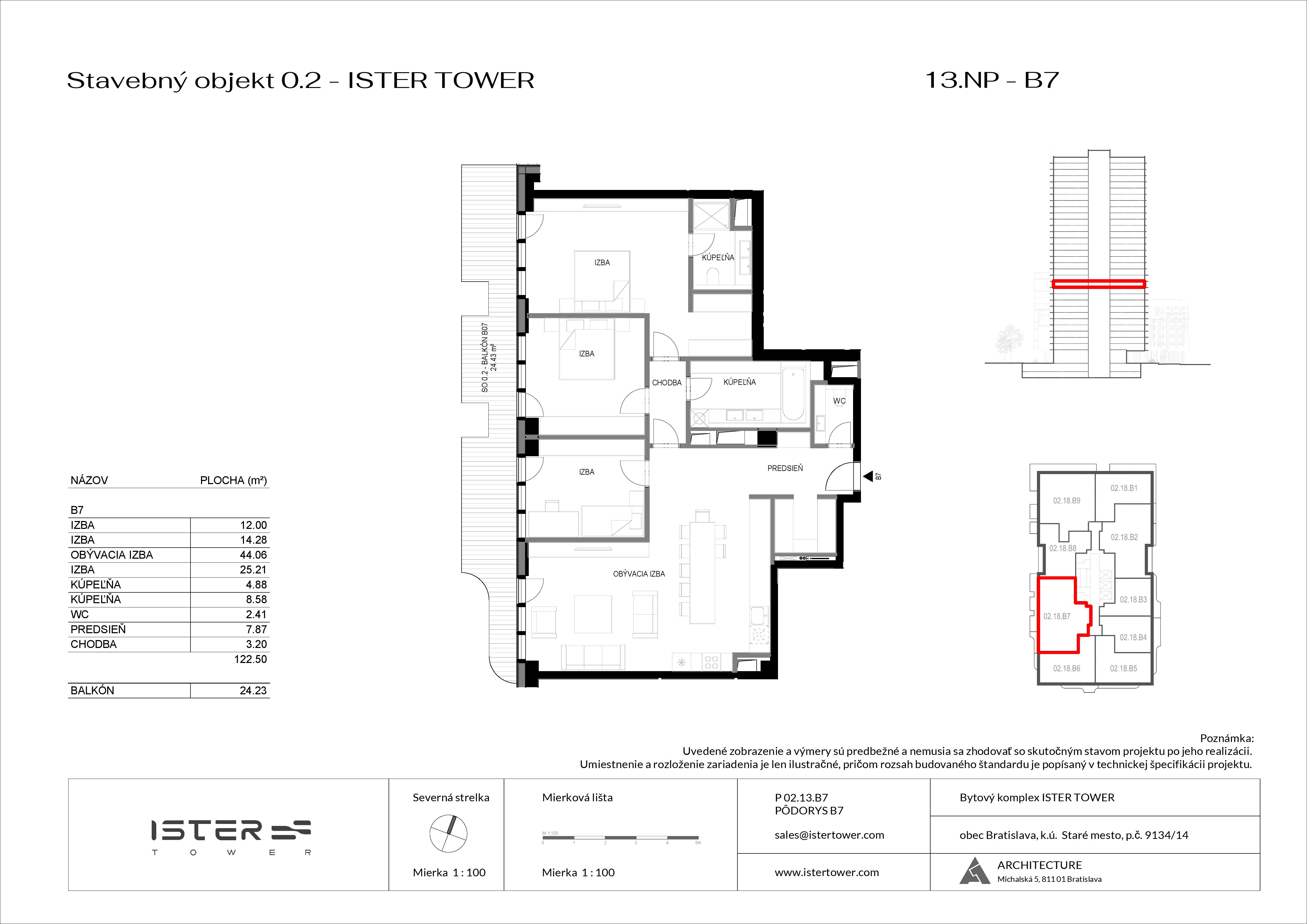 Ister Tower - IT 13 B7 - Pôdorys