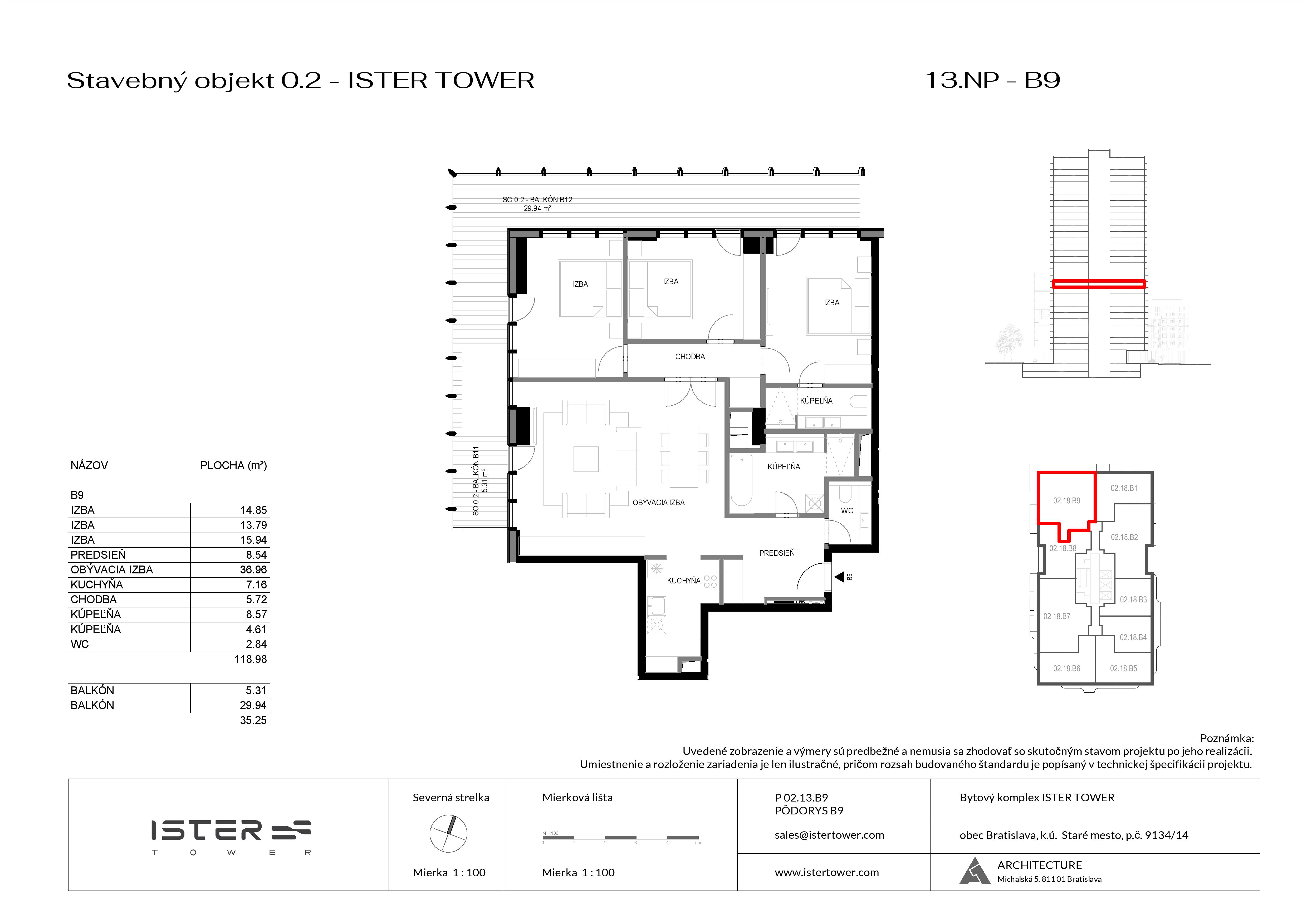 Ister Tower - IT 13 B9 - Pôdorys