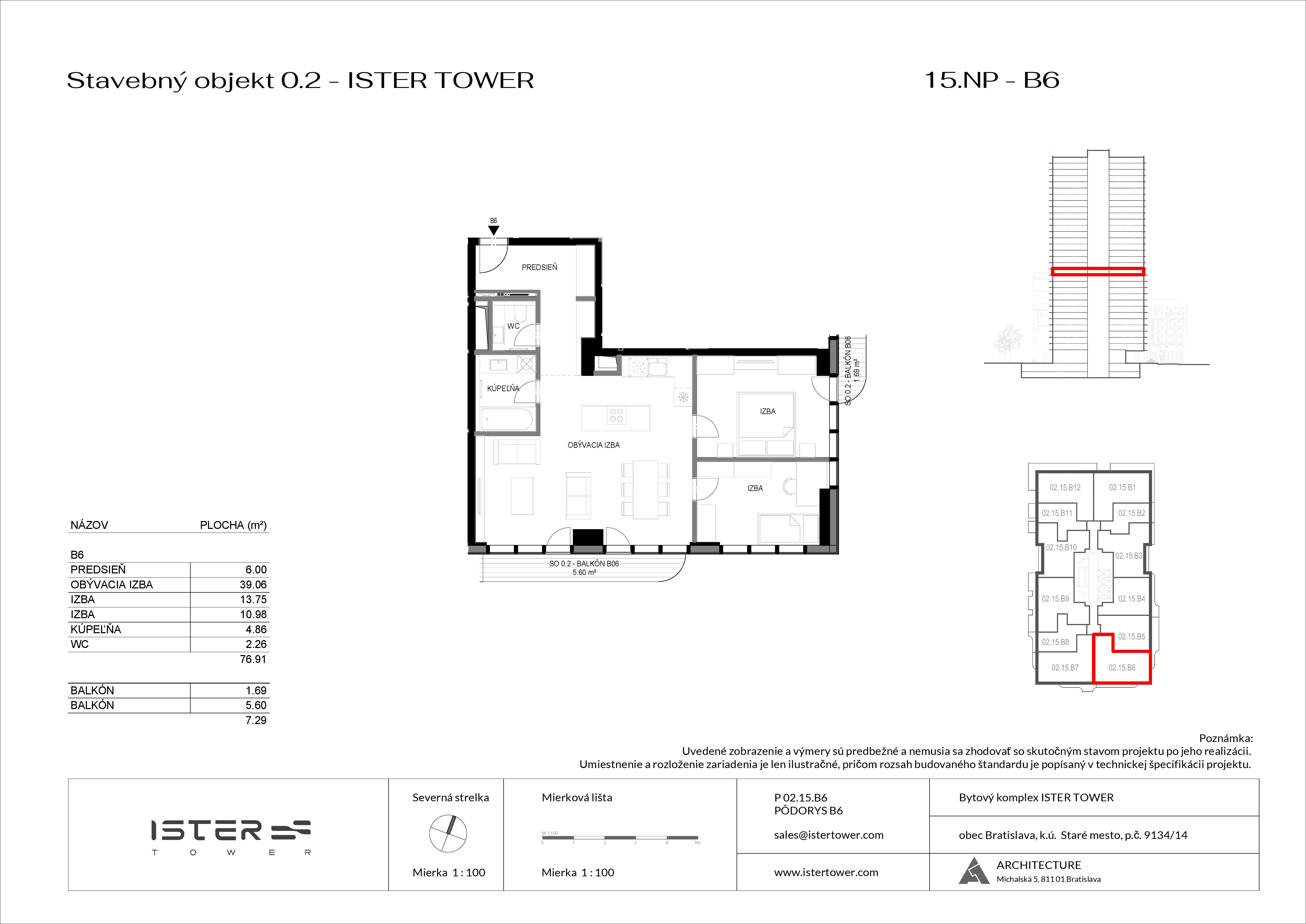 Ister Tower - IT 15 B6 - Pôdorys